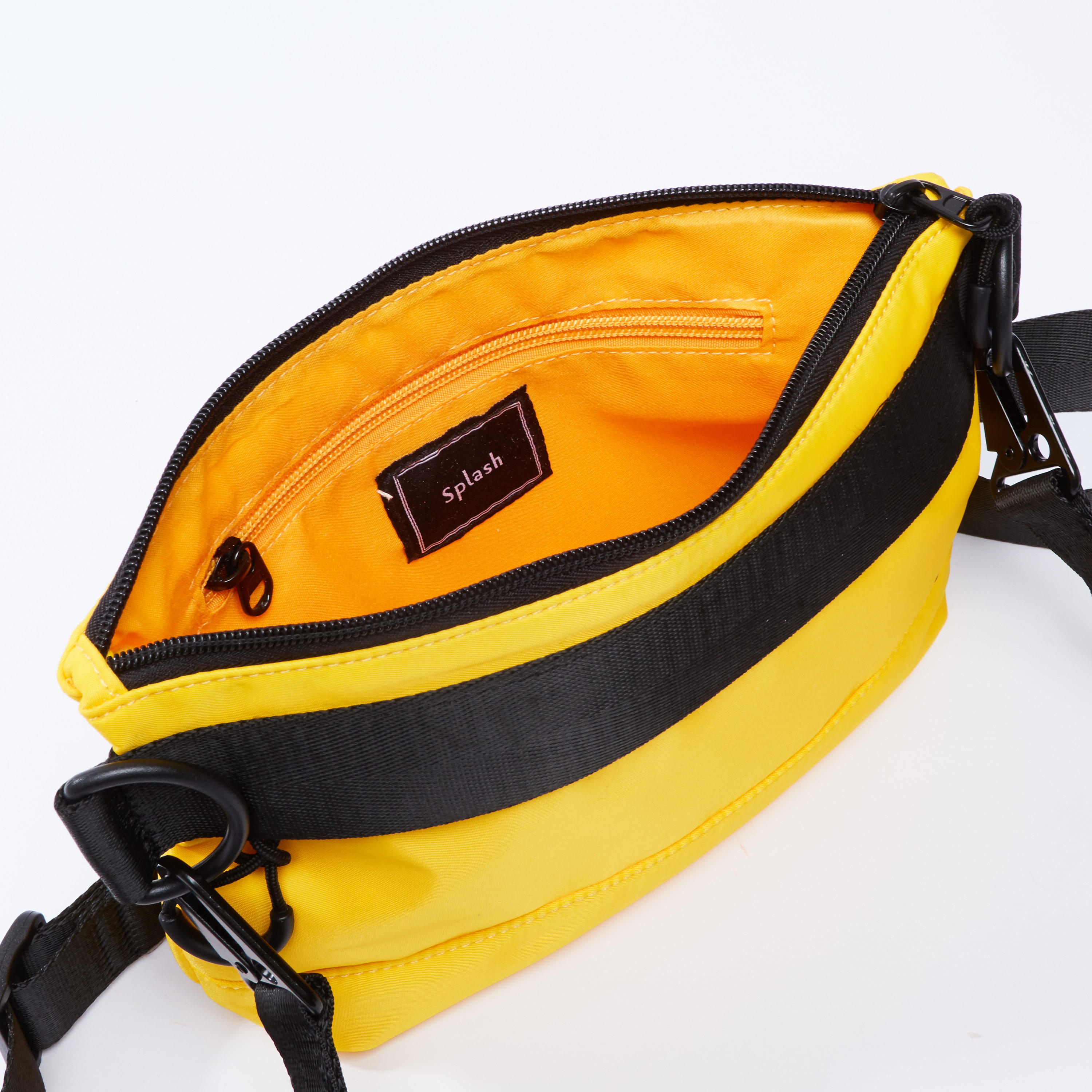 Plain Crossbody Bag with Adjustable Strap and Zip Closure-men-bags-image-5