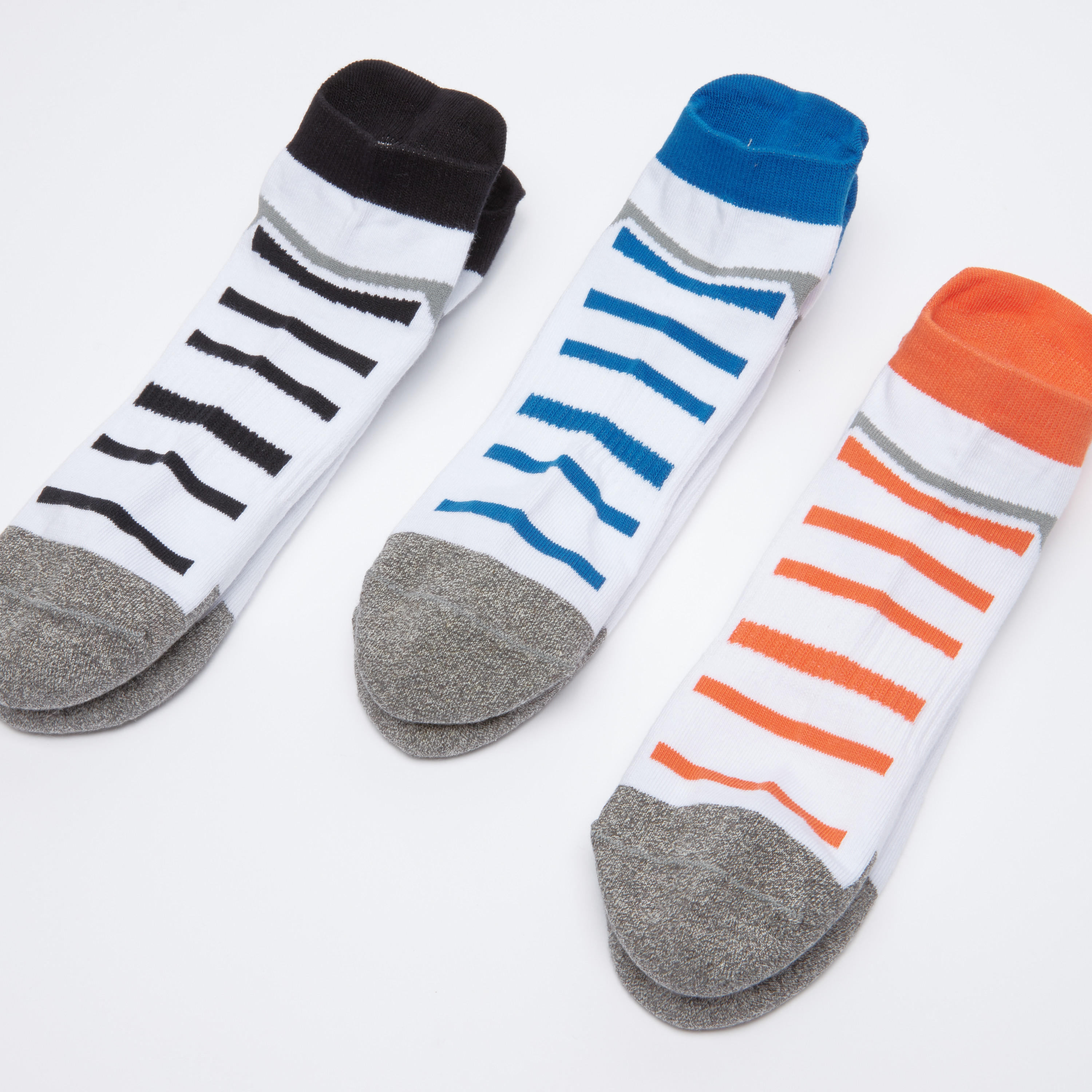 جوارب بطول الكاحل بطبعات - طقم من 3 أزواج-men-socks-image-1