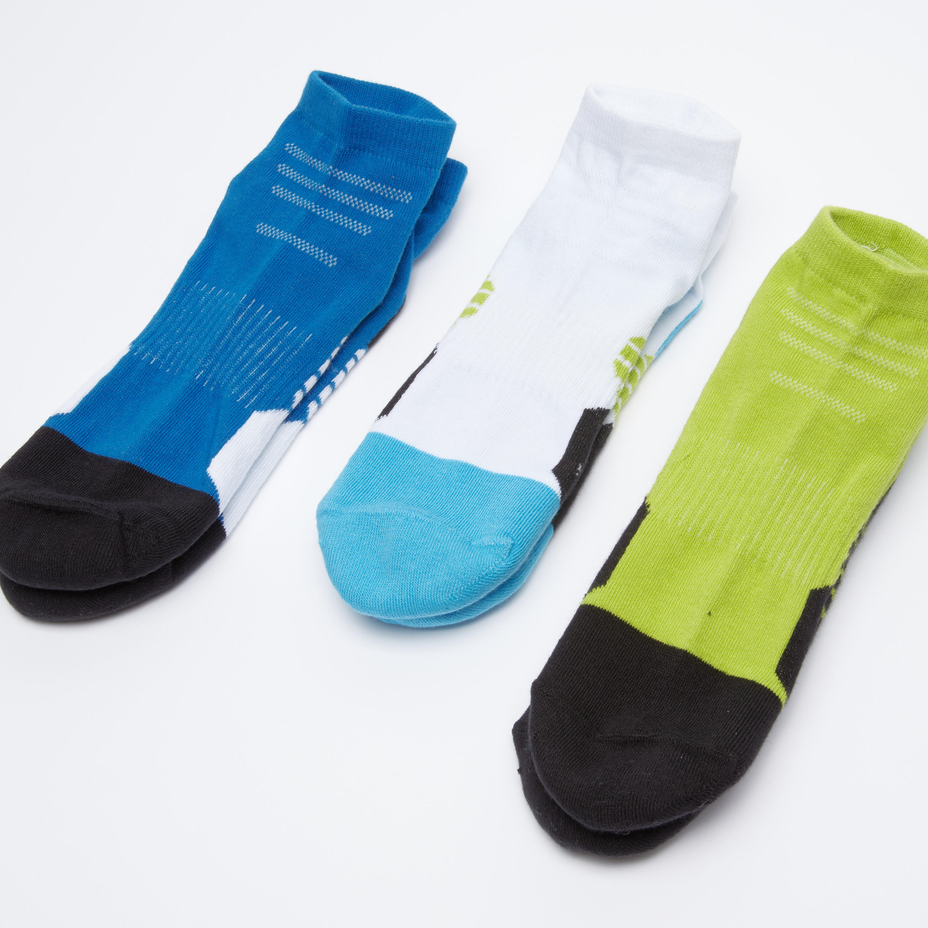 جوارب مضلّعة بطول الكاحل - طقم من 3 أزواج-men-socks-image-1