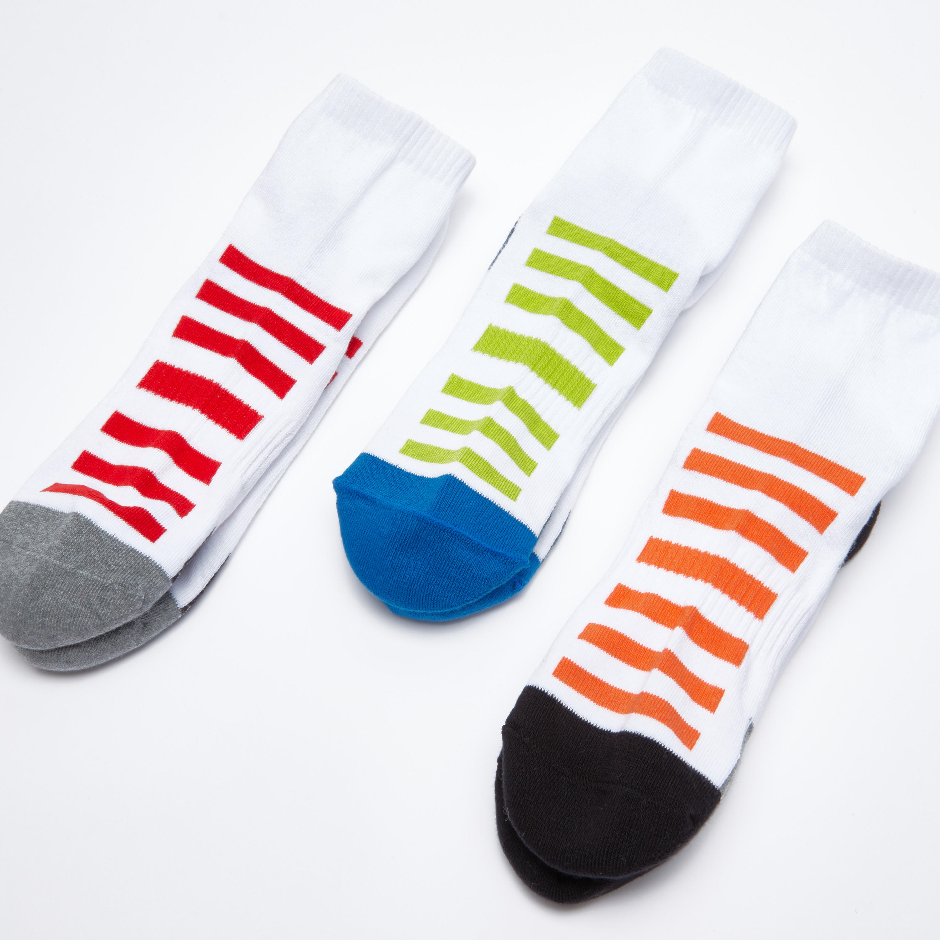 جوارب مقلّمة بطول الكاحل - طقم من 3 أزواج-men-socks-image-1