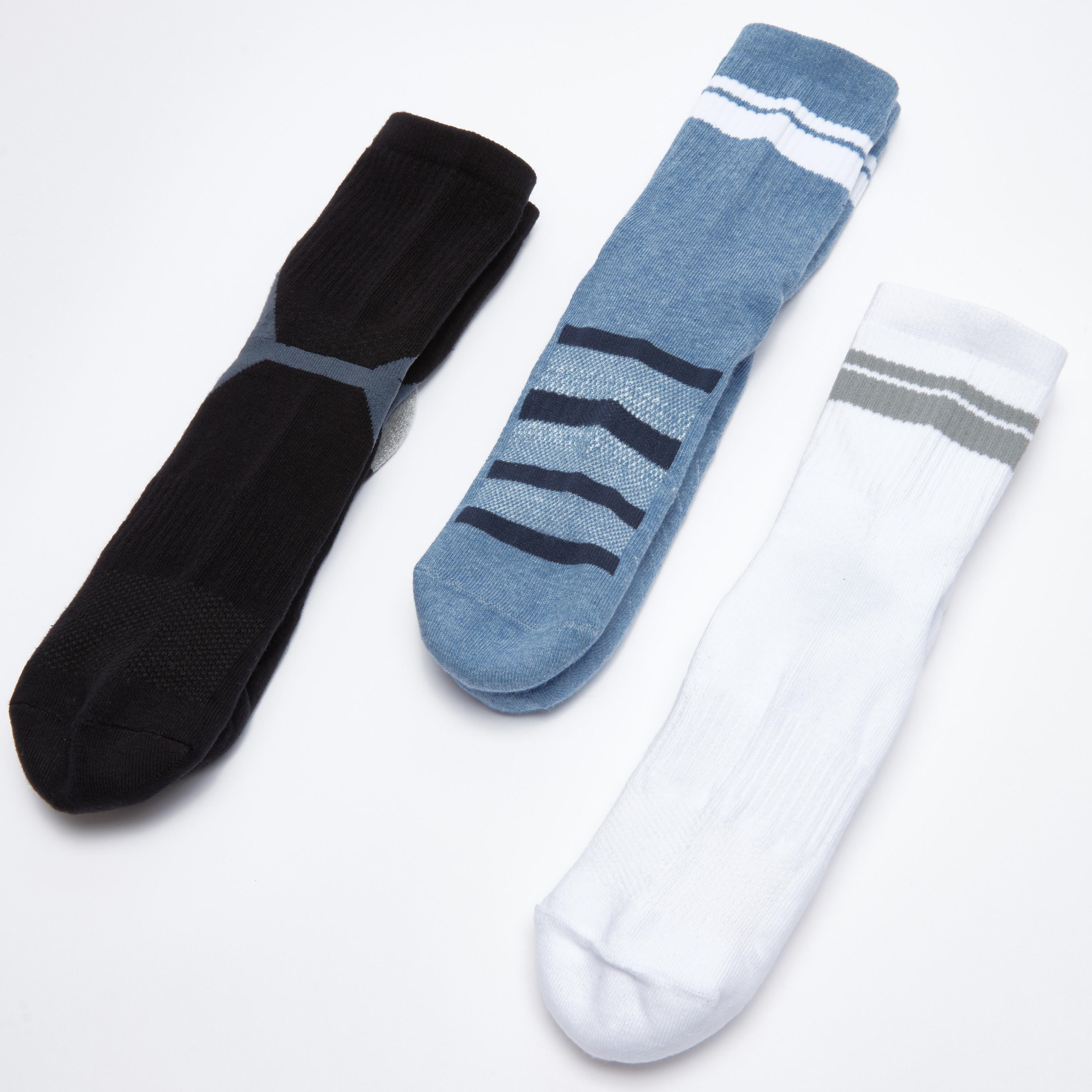 جوارب بطول متوسط - طقم من 3 أزواج-men-socks-image-1