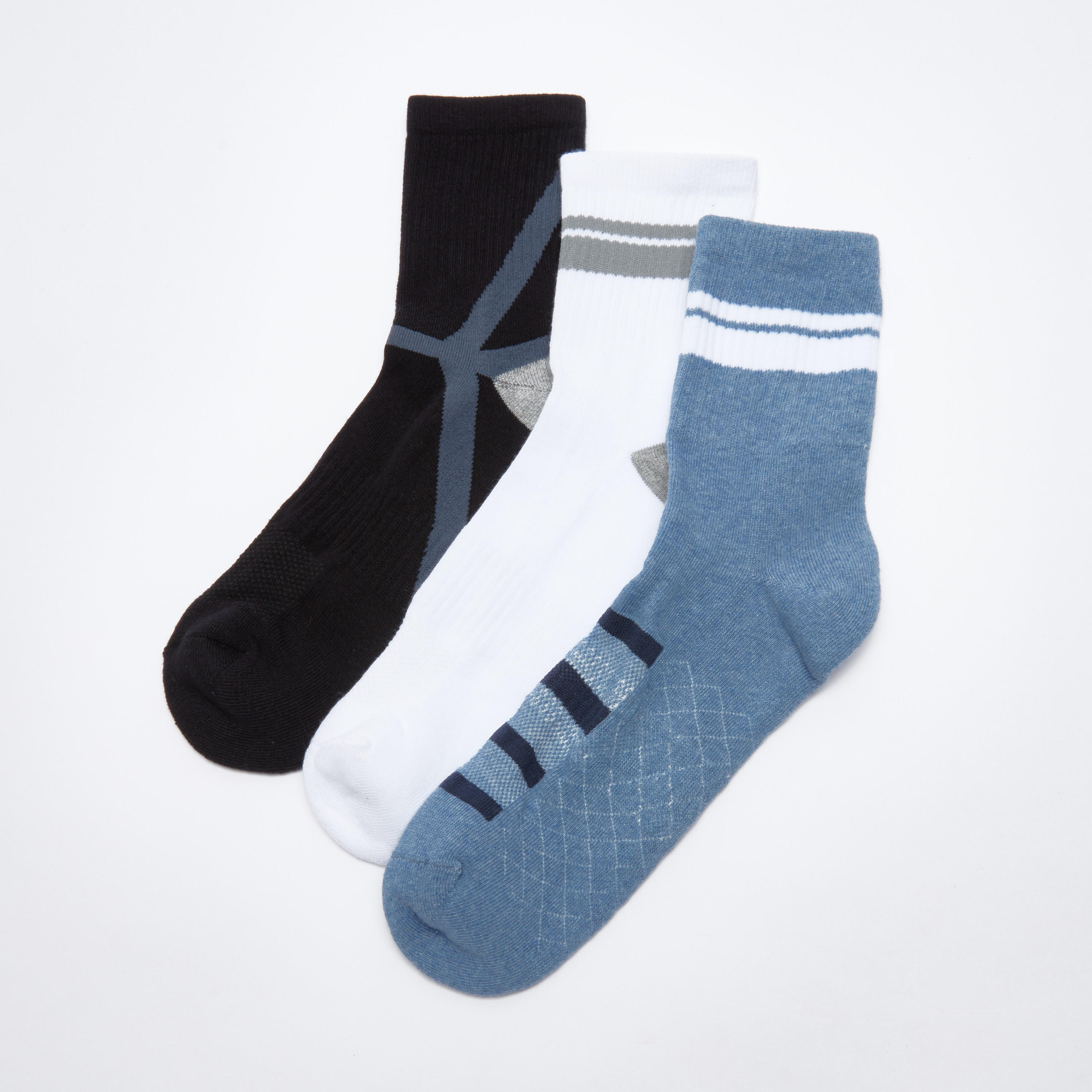 جوارب بطول متوسط - طقم من 3 أزواج-men-socks-image-2