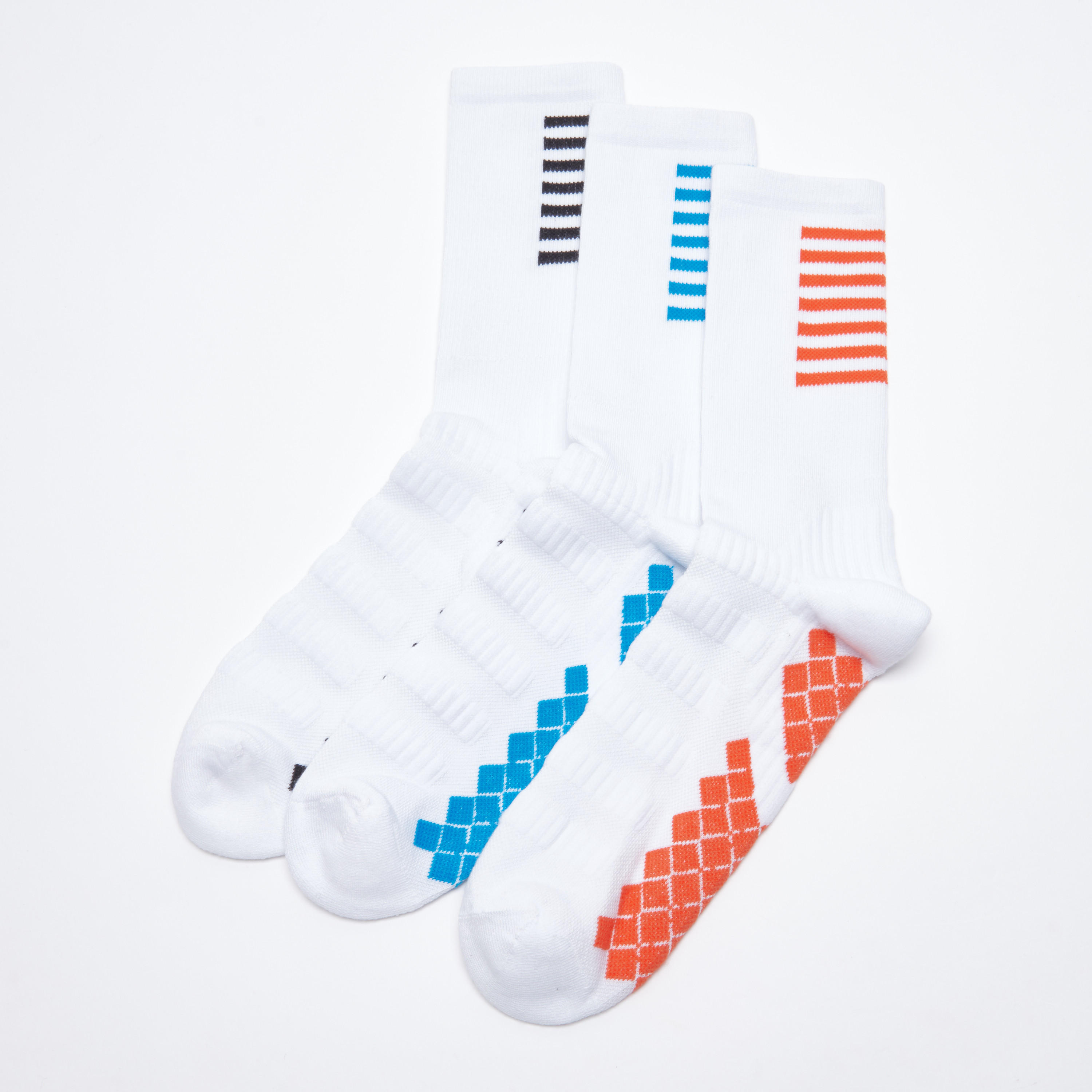 جوارب مقلّمة بطول متوسط - طقم من 3 أزواج-men-socks-image-2