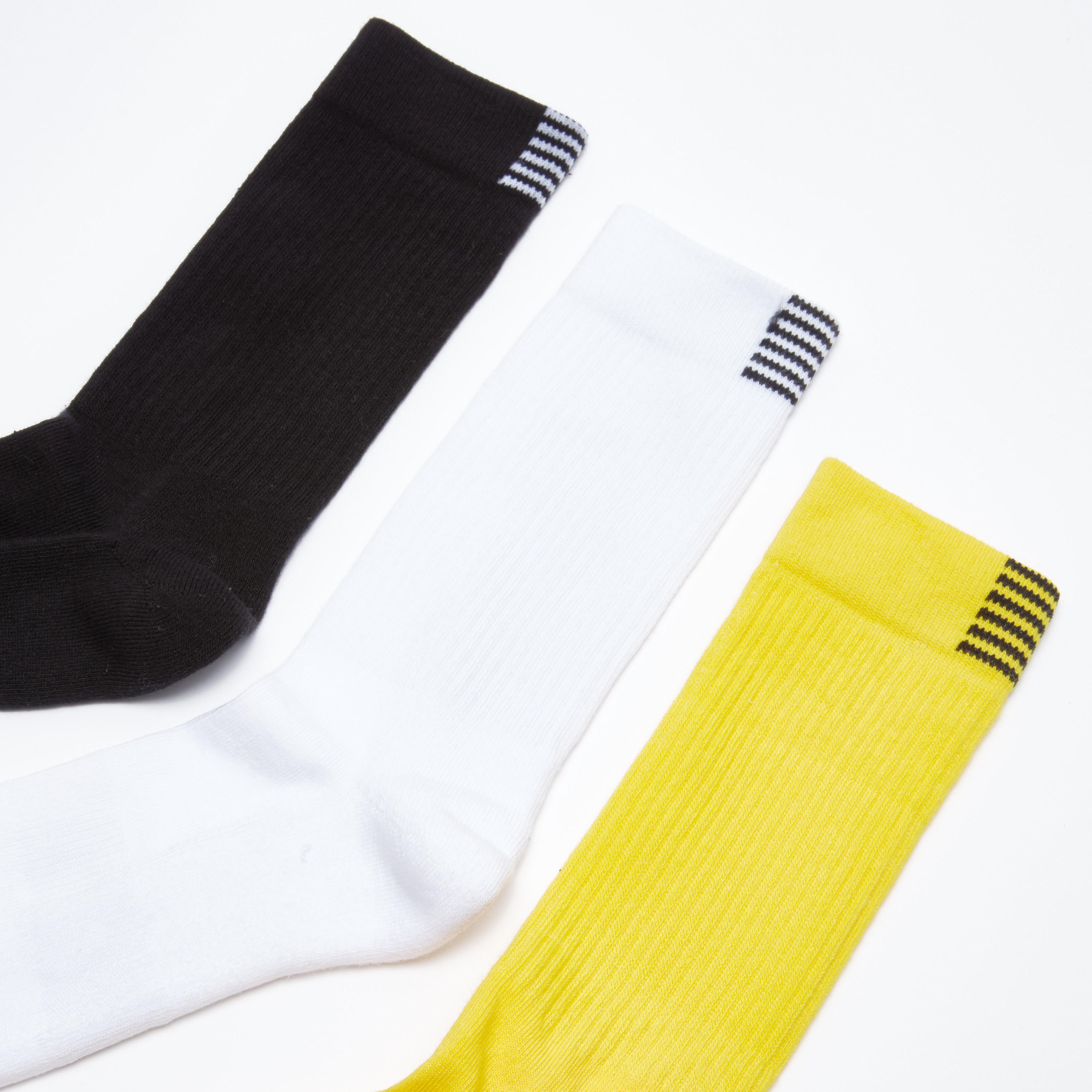جوارب مضلّعة بطول متوسط - طقم من 3 أزواج-men-socks-image-3