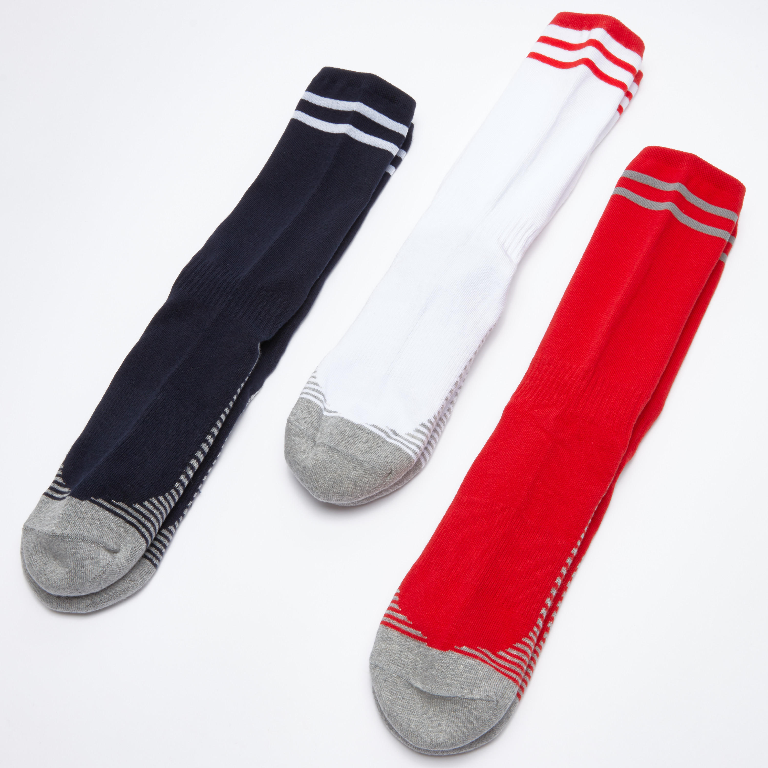 جوارب مقلمة بطول متوسط - طقم من 3 أزواج-men-socks-image-1