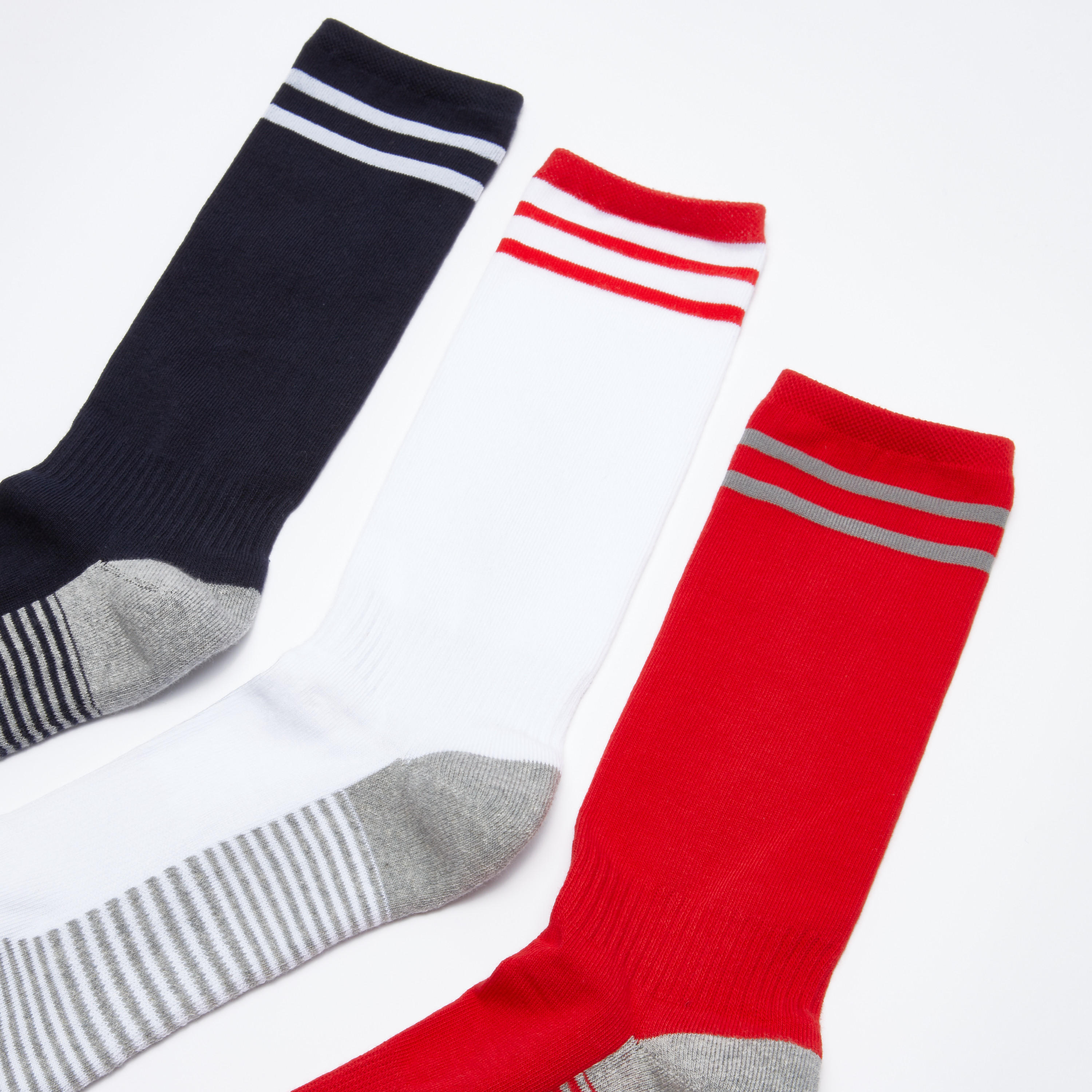 جوارب مقلمة بطول متوسط - طقم من 3 أزواج-men-socks-image-3