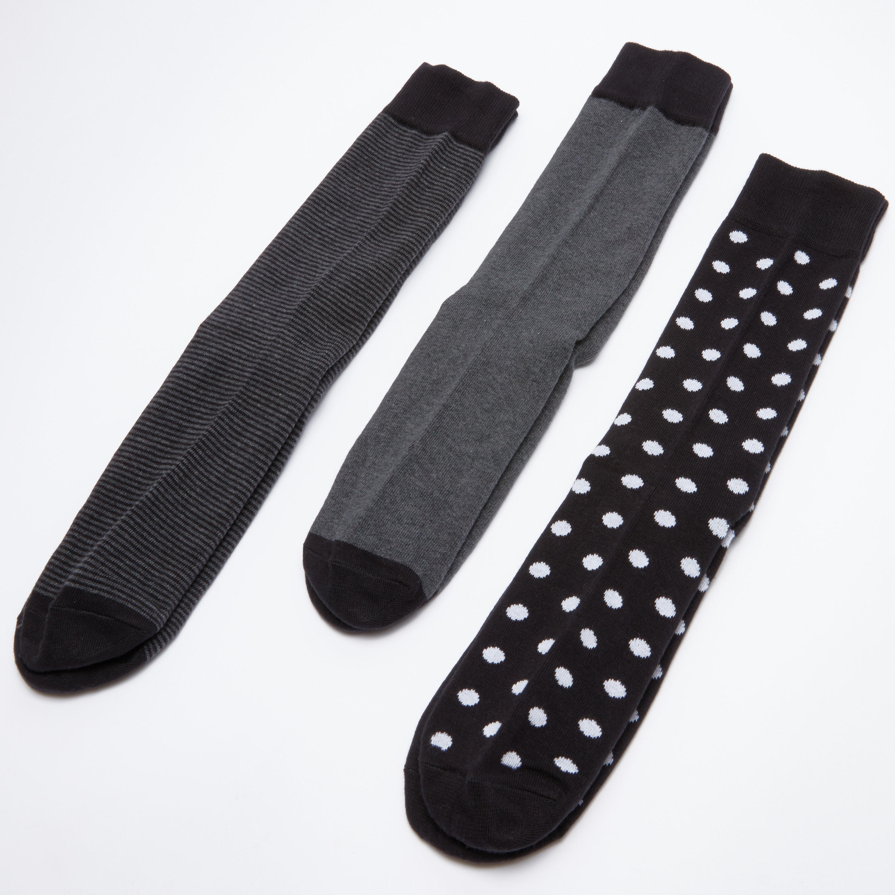 جوارب متوسطة الطول متنوعة - طقم من 3 أزواج-men-socks-image-1