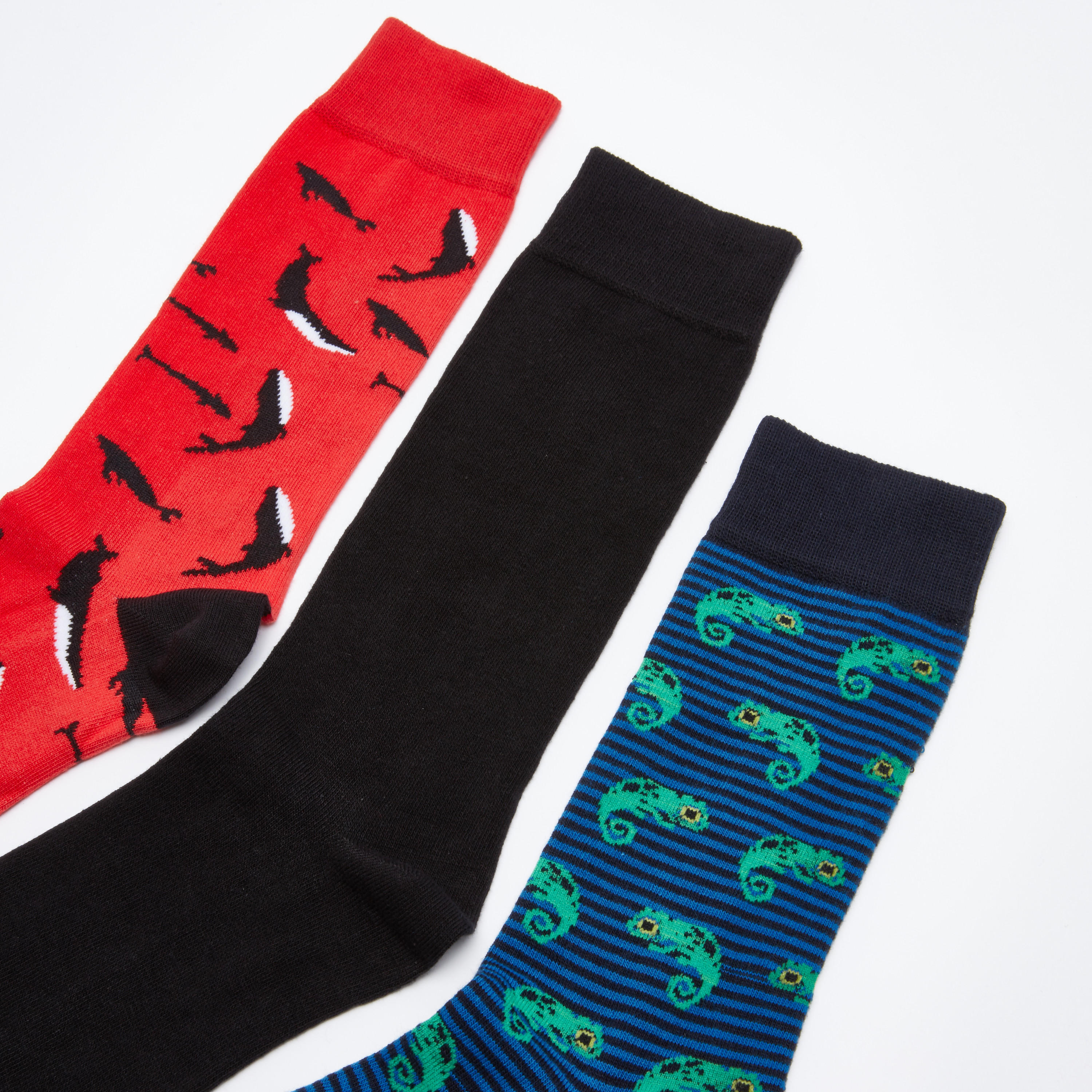 Assorted Crew Length Socks - Set of 3-men-socks-image-3