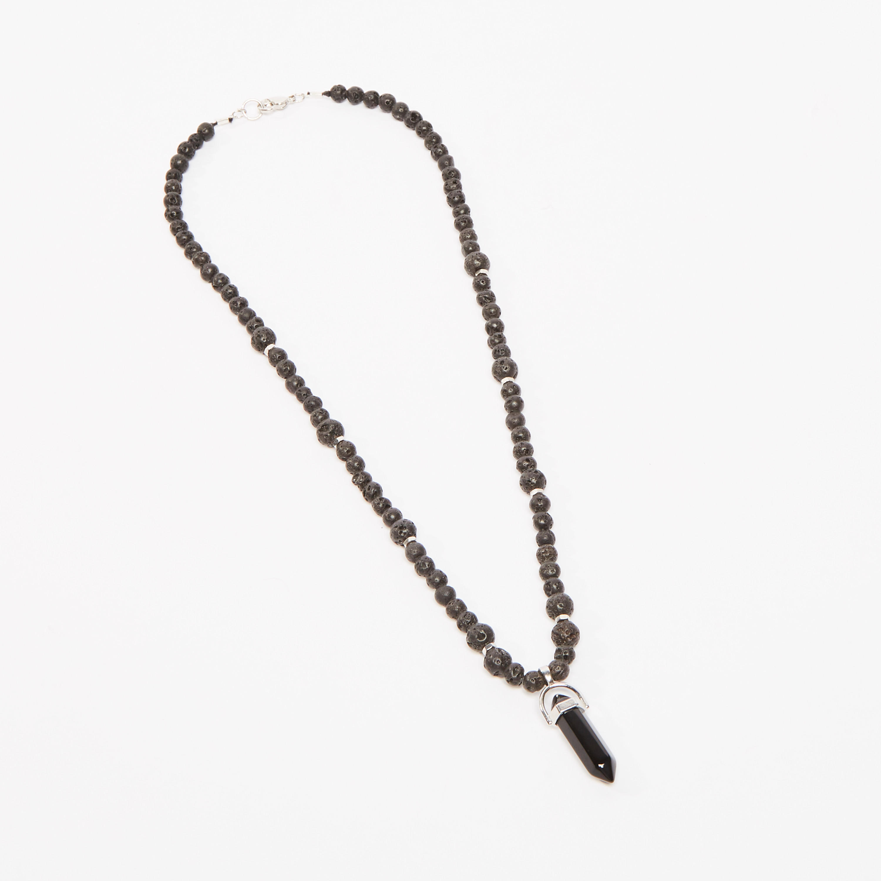 Beaded Pendant Necklace with Lobster Clasp-men-watchesandjewellery-necklacesandpendants-image-1