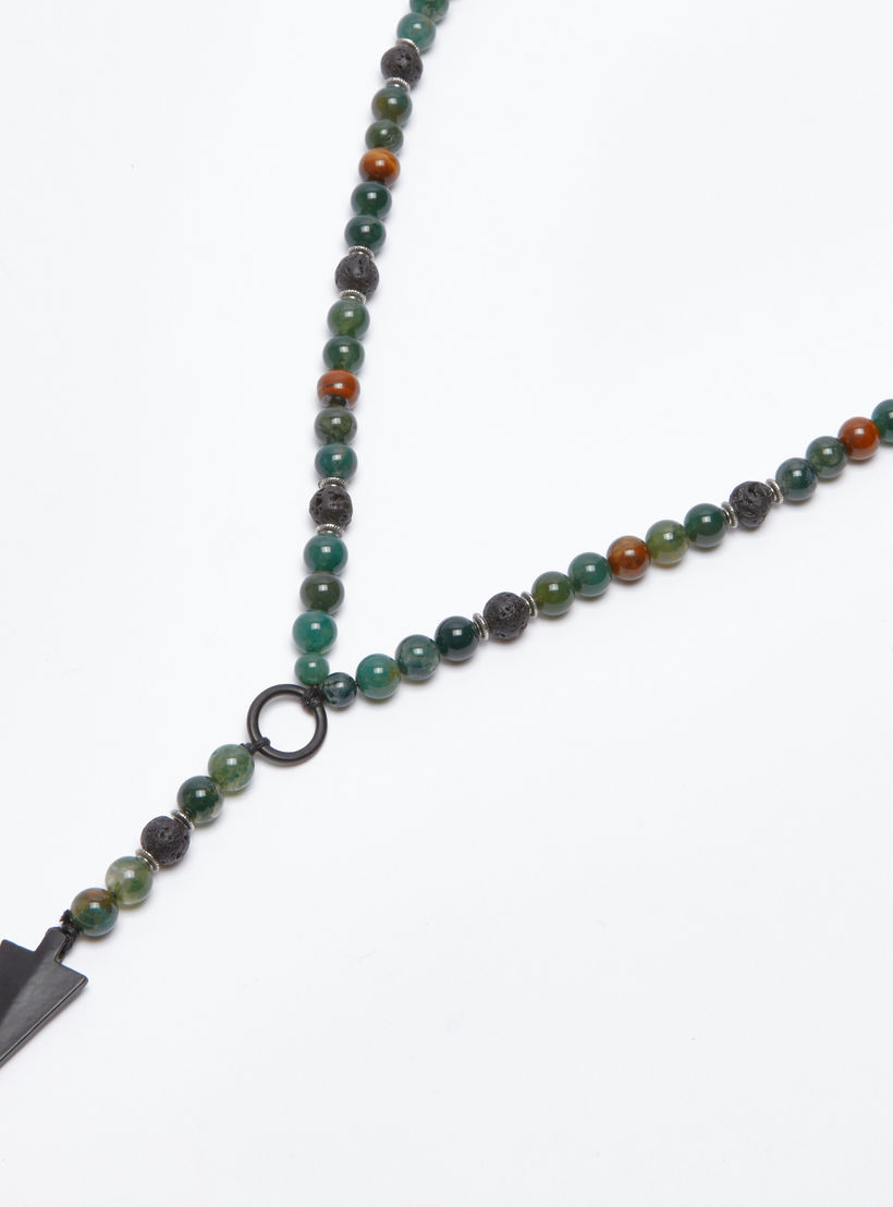 قلادة بدلّاية بتفاصيل لؤلؤ ومشبك إغلاق-men-watchesandjewellery-necklacesandpendants-image-1