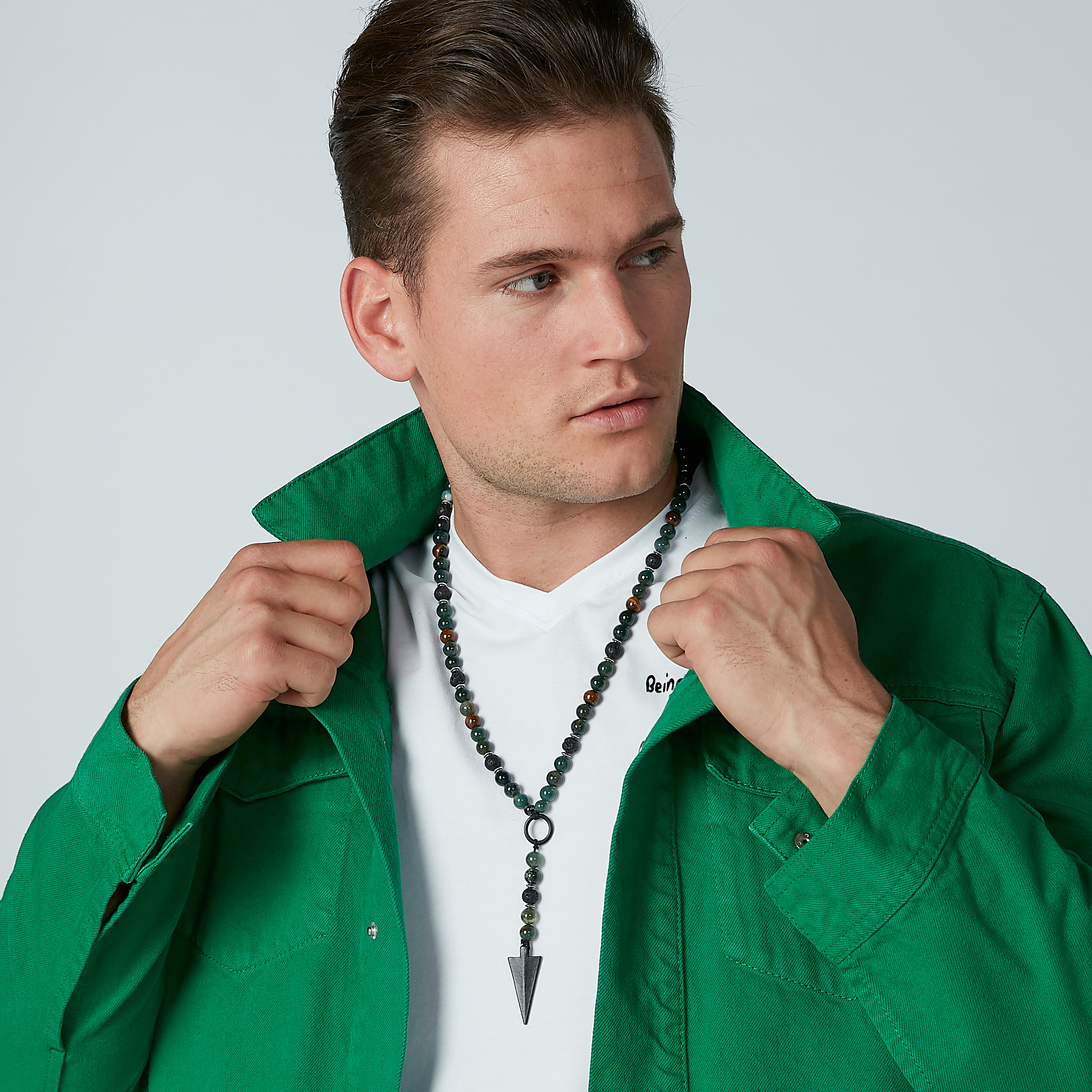 قلادة بدلّاية بتفاصيل لؤلؤ ومشبك إغلاق-men-watchesandjewellery-necklacesandpendants-image-2