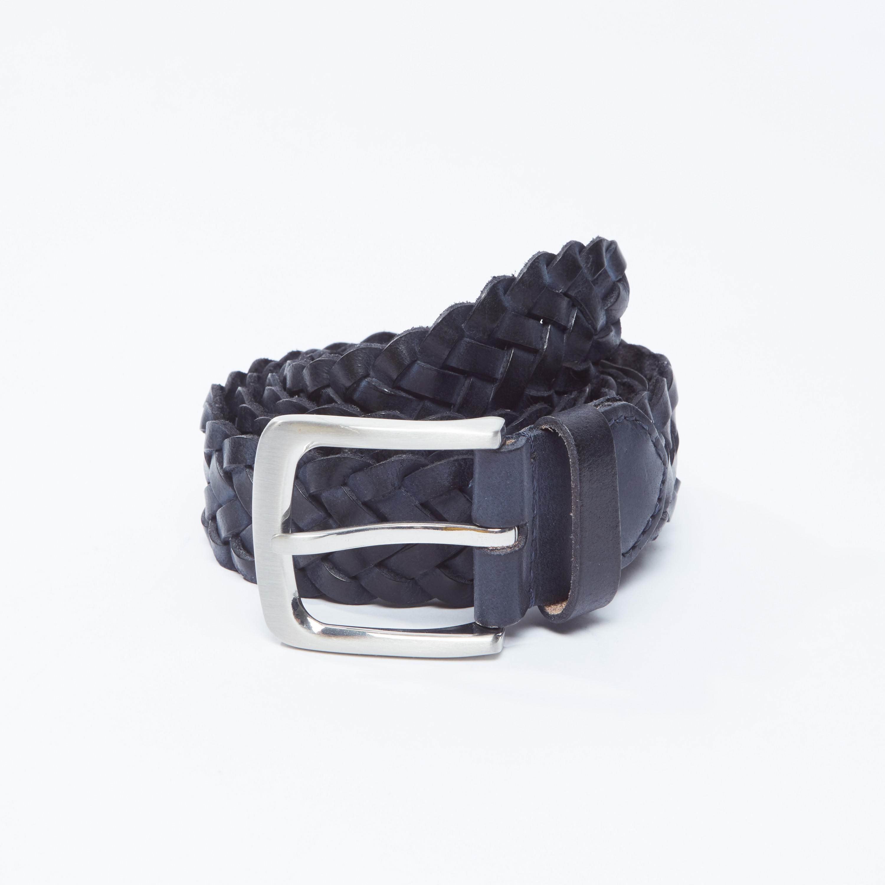 حزام بارز الملمس بإبزيم بدبوس-men-beltsandwallets-belts-image-1