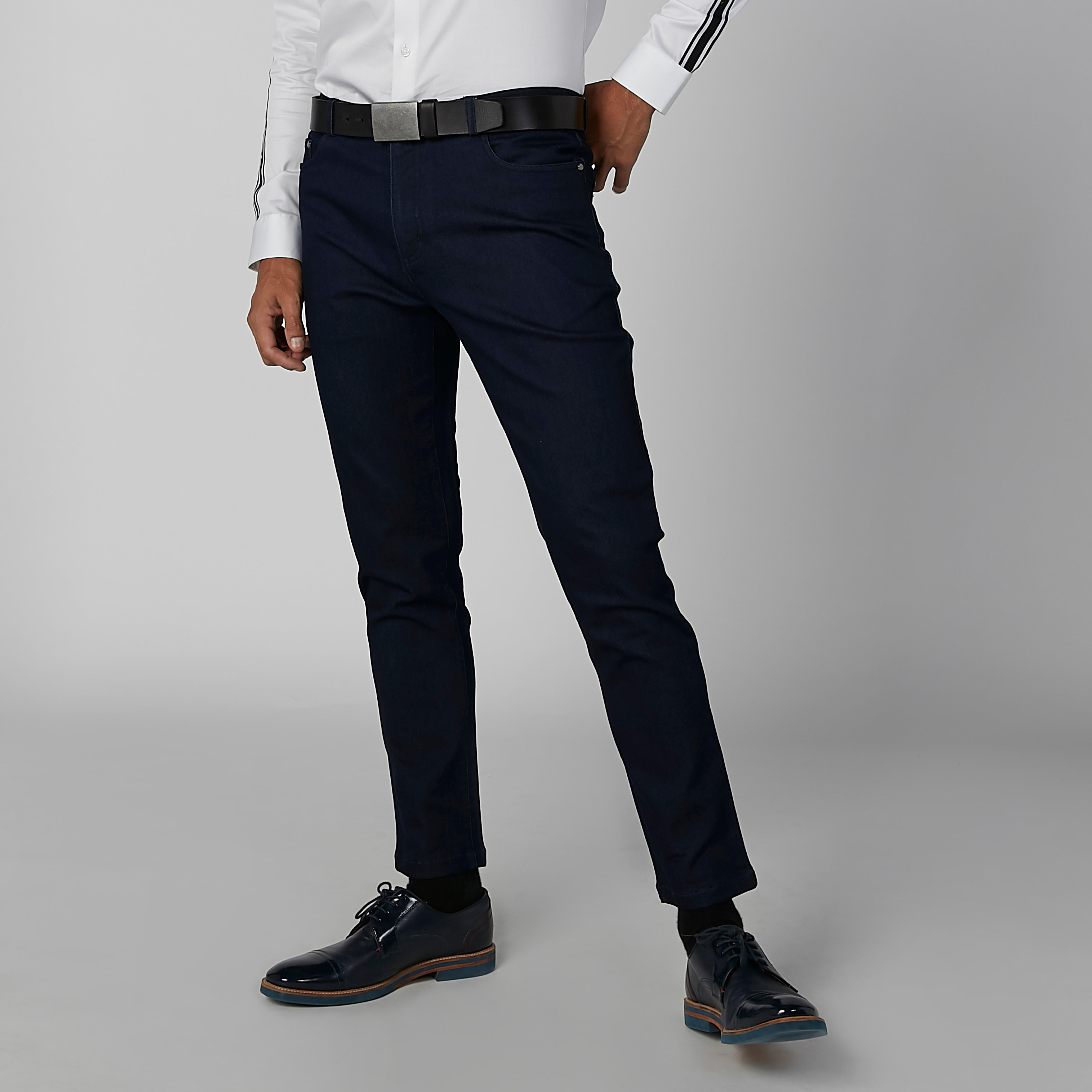 حزام سادة بإبزيم إغلاق-men-beltsandwallets-belts-image-2