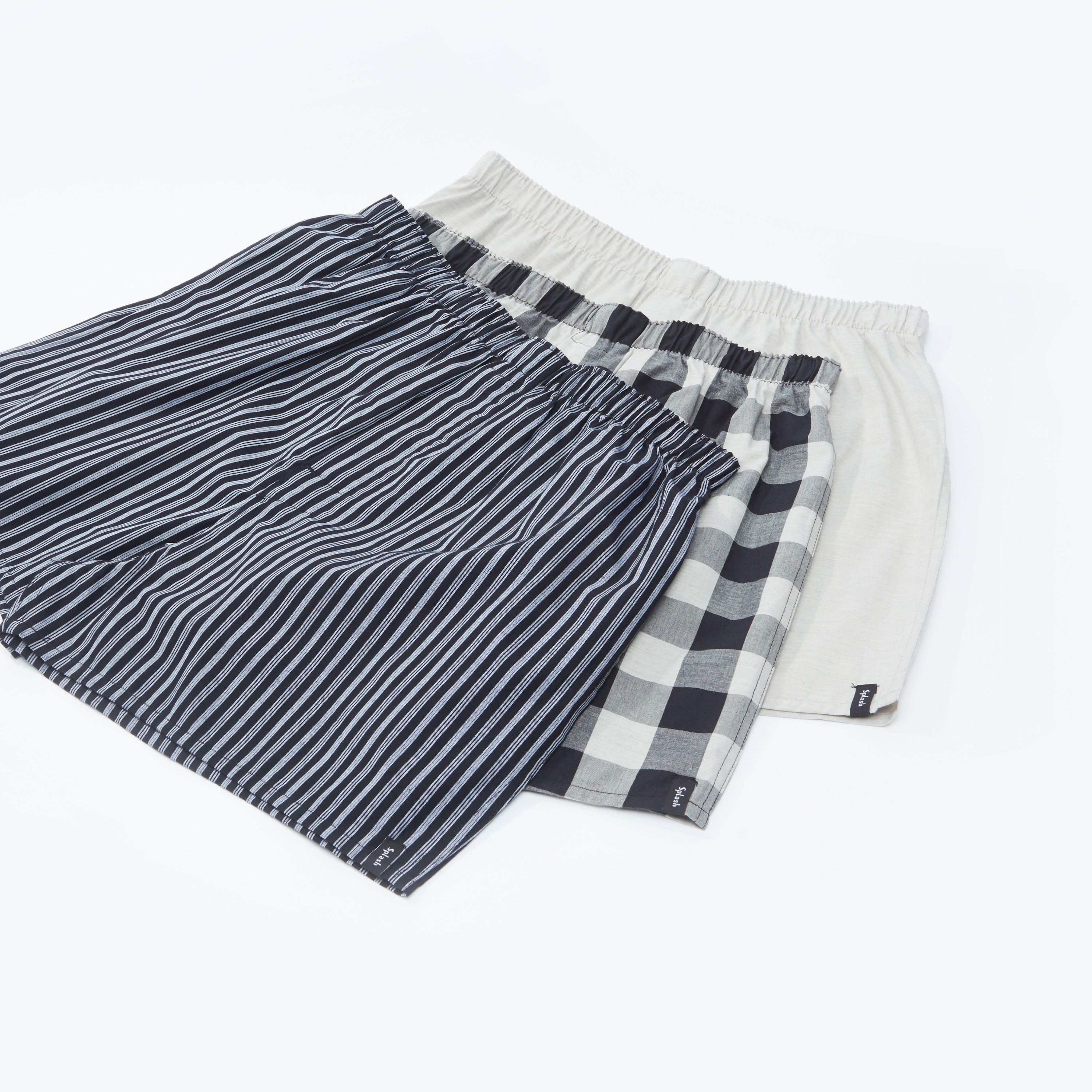 سراويل بوكسر متنوعة بخصر مطّاطي - طقم من 3 قطع-men-clothing-innerwear-underwear-image-1