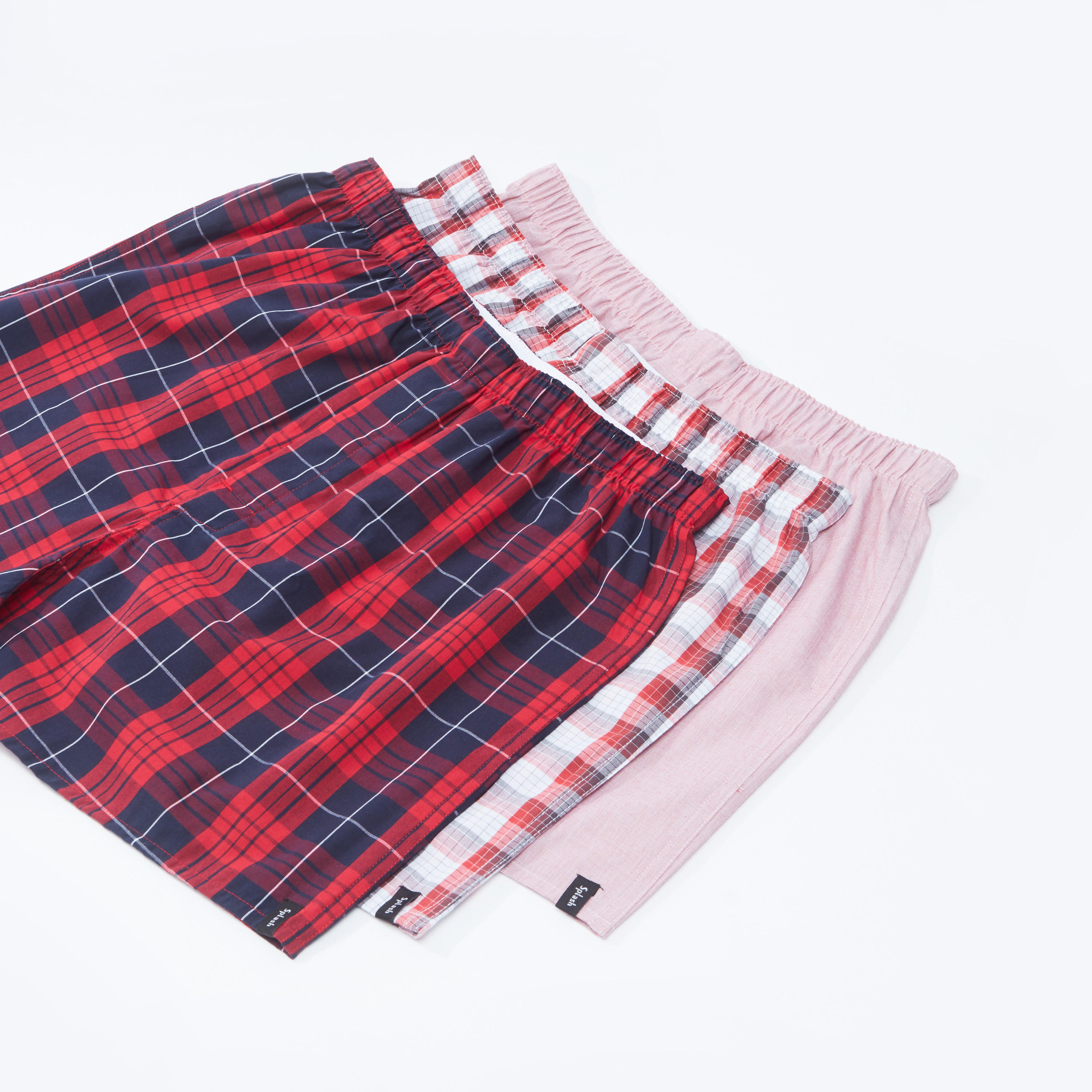 سراويل بوكسر متنوعة بخصر مطّاطي - طقم من 3 قطع-men-clothing-innerwear-underwear-image-1