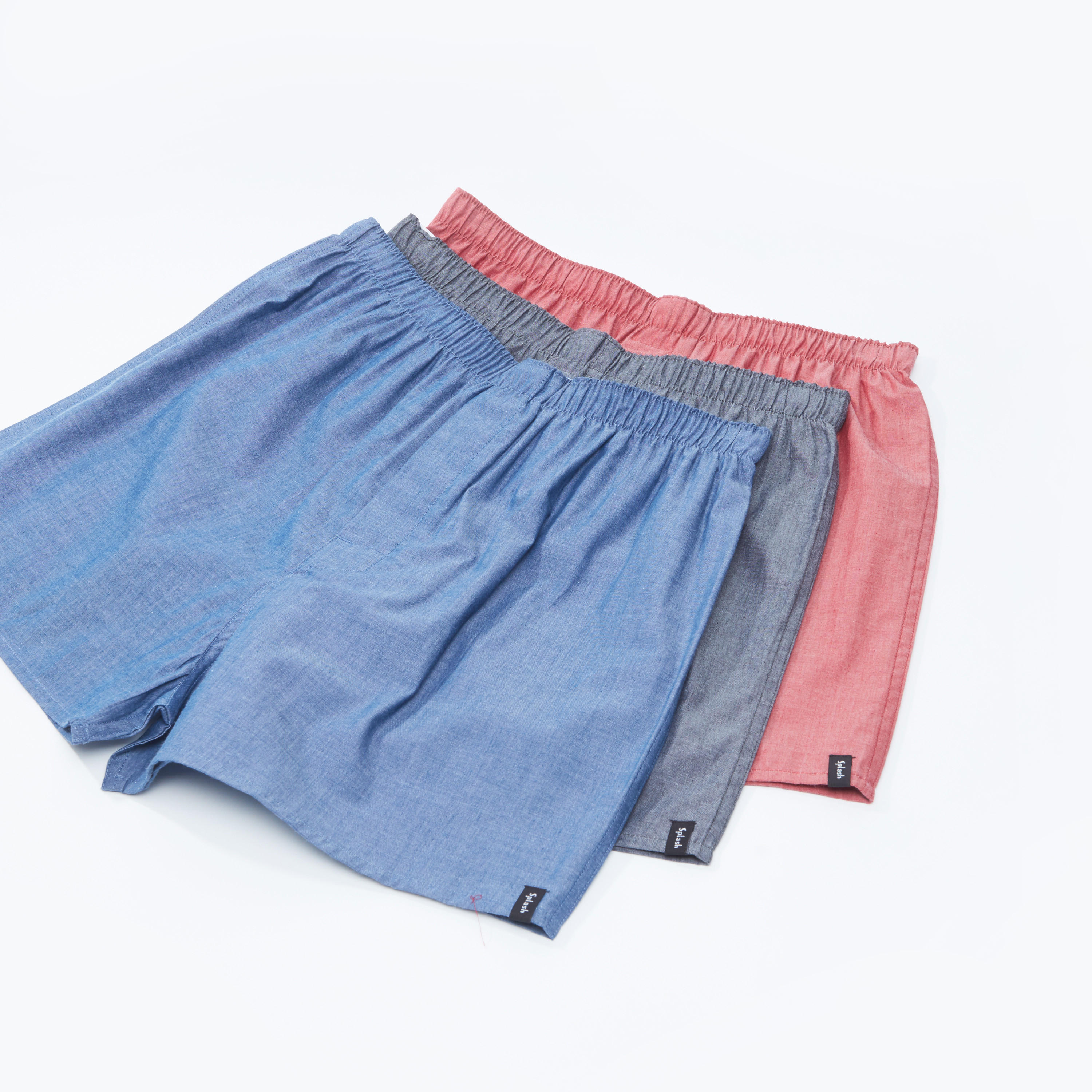 سراويل بوكسر سادة بخصر مطّاطي - طقم من 3  قطع-men-clothing-innerwear-underwear-image-1