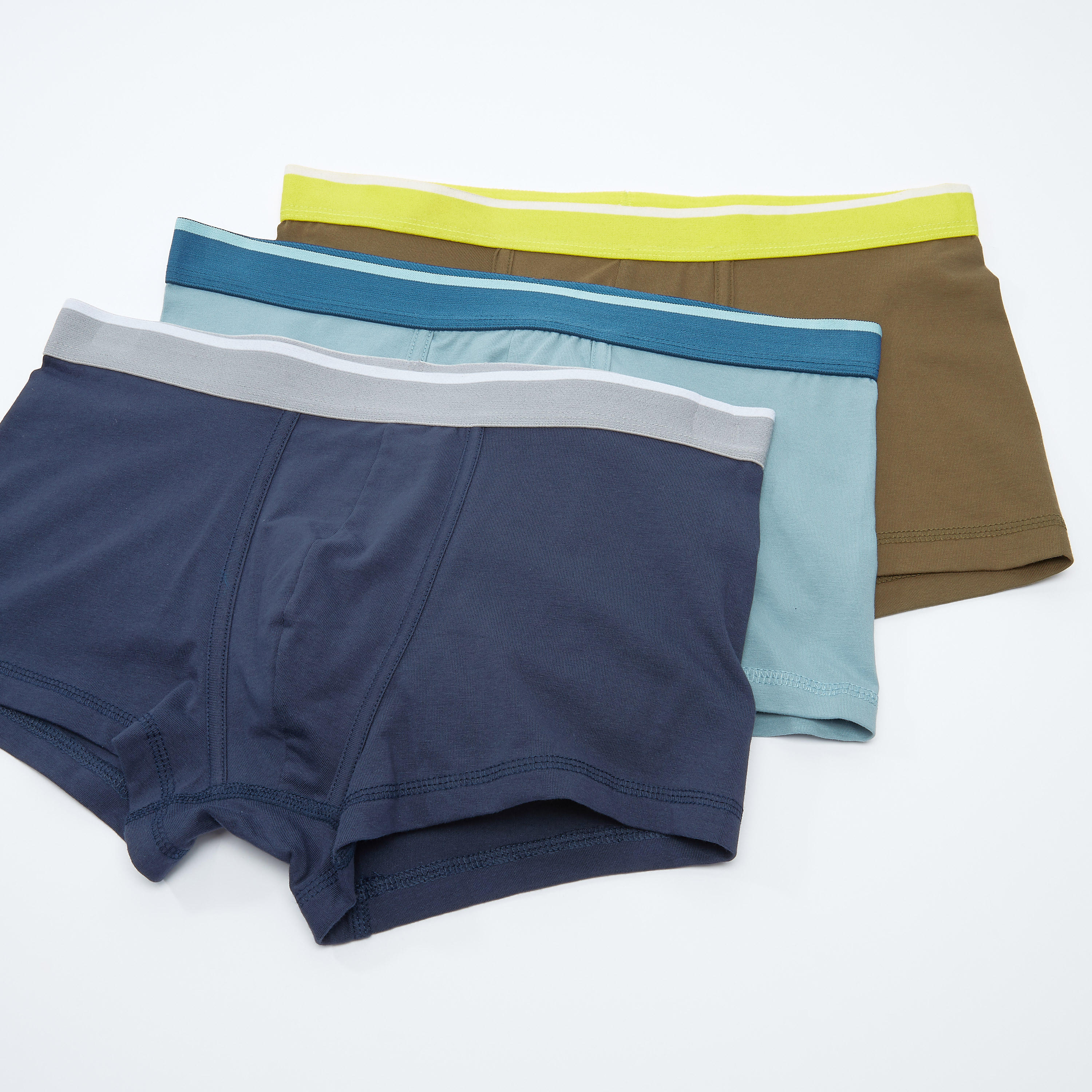 Set of 3 - Plain Trunks with Wide Elasticised Waistband-men-clothing-innerwear-underwear-image-1