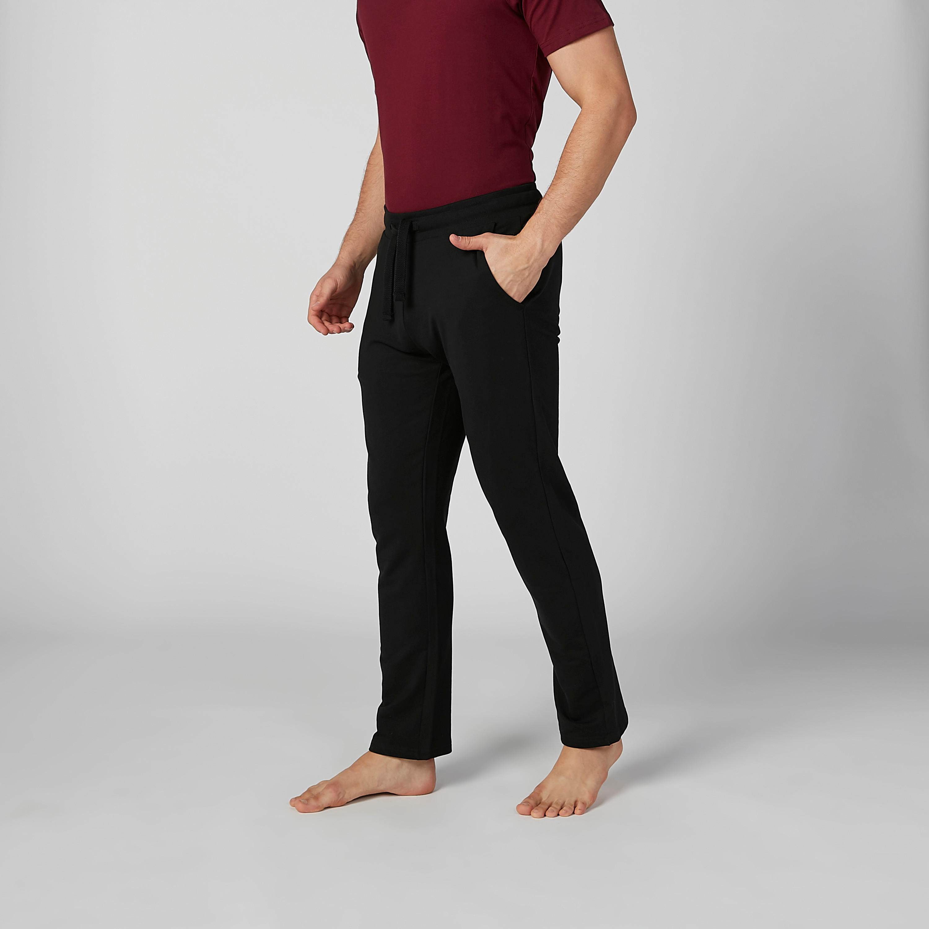 بنطال بيجاما سادة بجيوب ورباط-men-clothing-nightwear-pyjamaandshorts-image-3