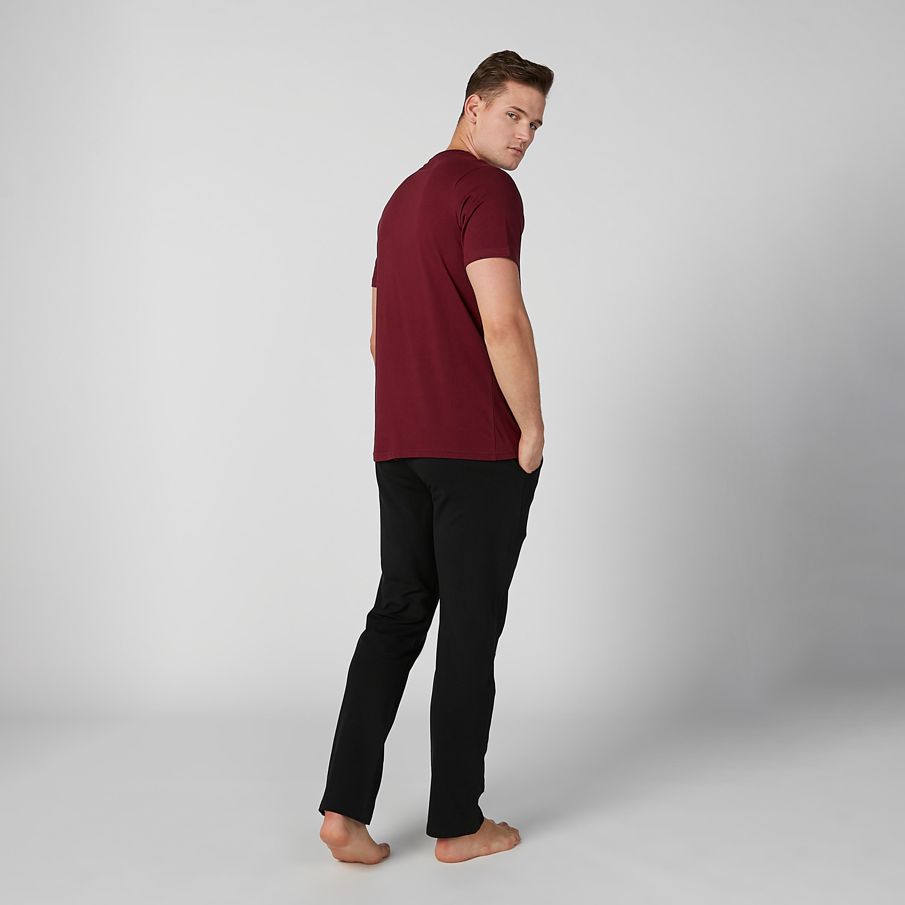 بنطال بيجاما سادة بجيوب ورباط-men-clothing-nightwear-pyjamaandshorts-image-2