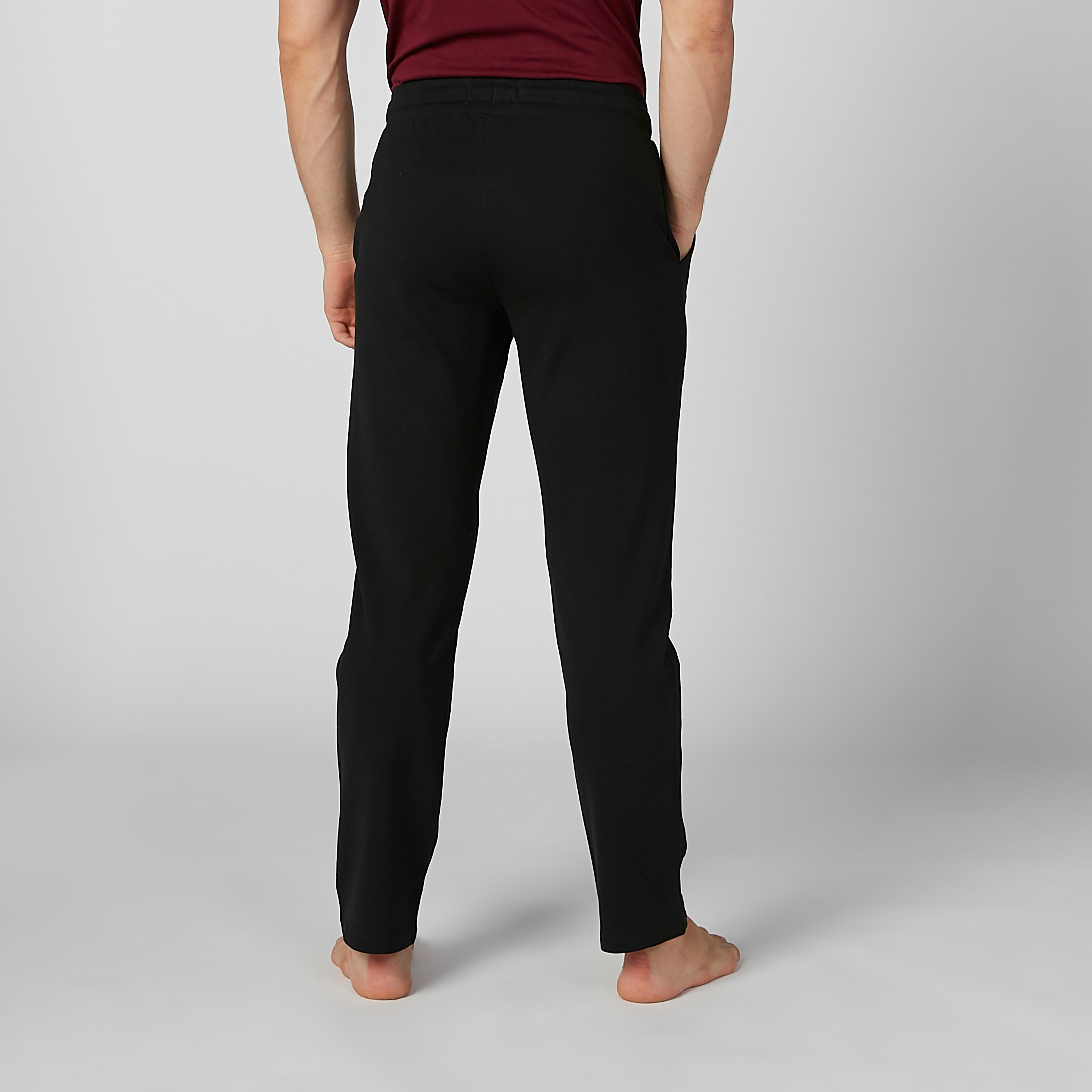 بنطال بيجاما سادة بجيوب ورباط-men-clothing-nightwear-pyjamaandshorts-image-1