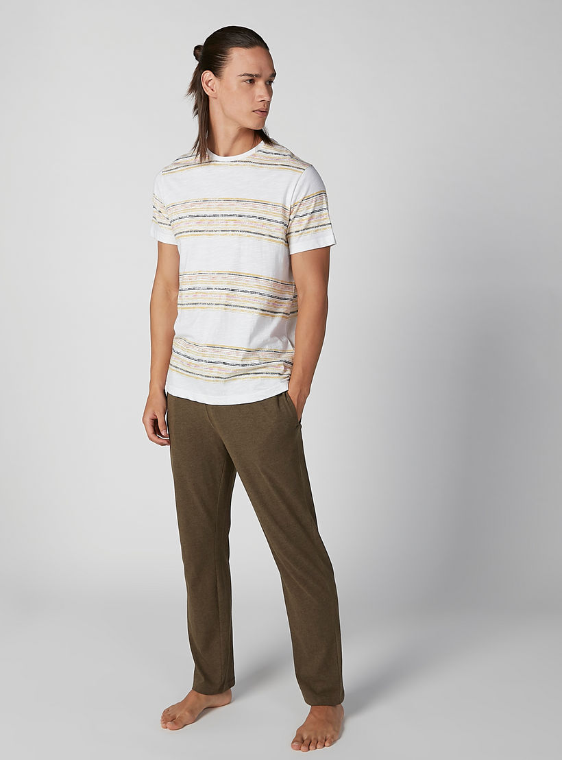 Printed Round Neck T-shirt and Plain Pyjama Set-men-clothing-nightwear-sets-image-1