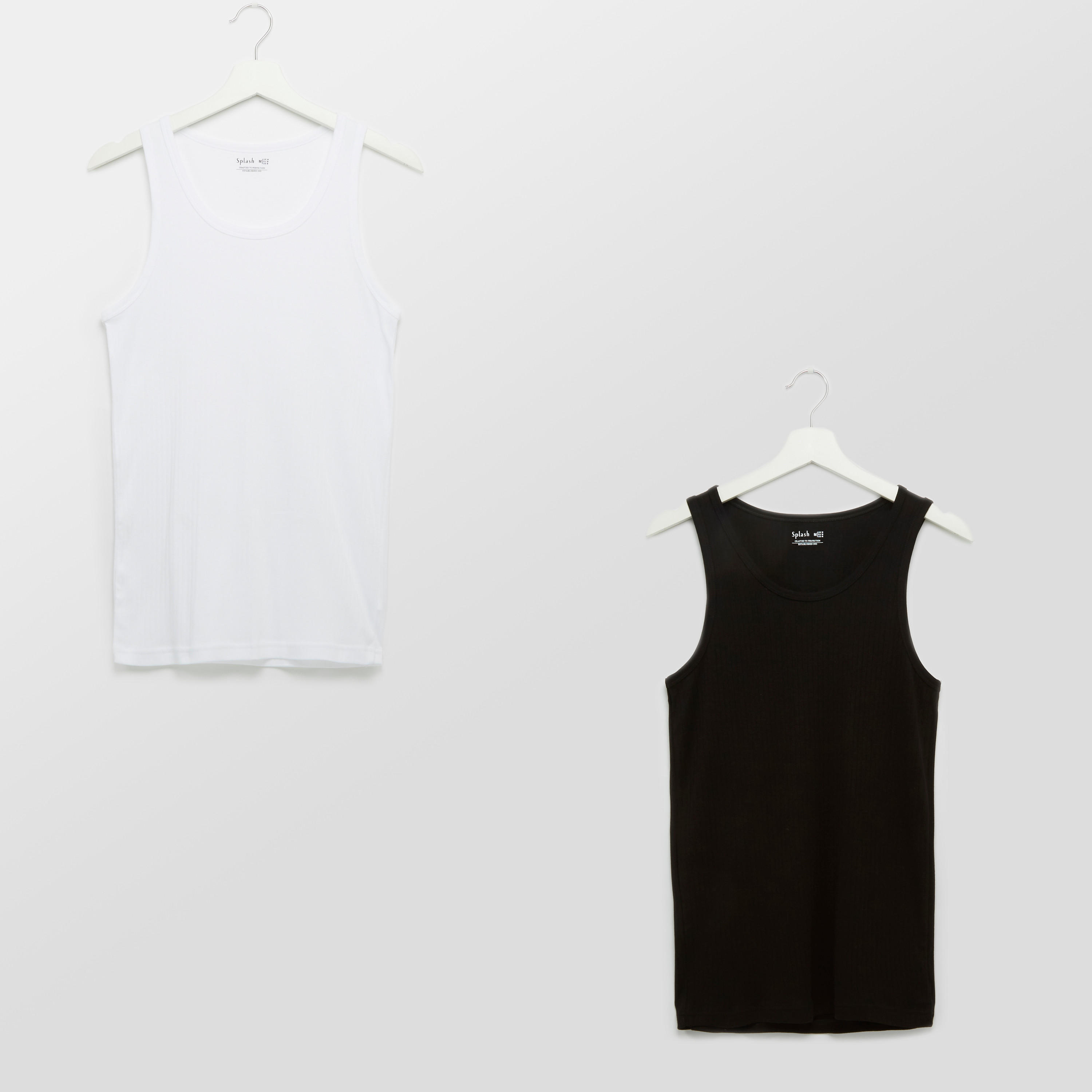 Set of 2 - Plain Vest with Scoop Neck-men-clothing-tshirtsandpolos-vests-image-1