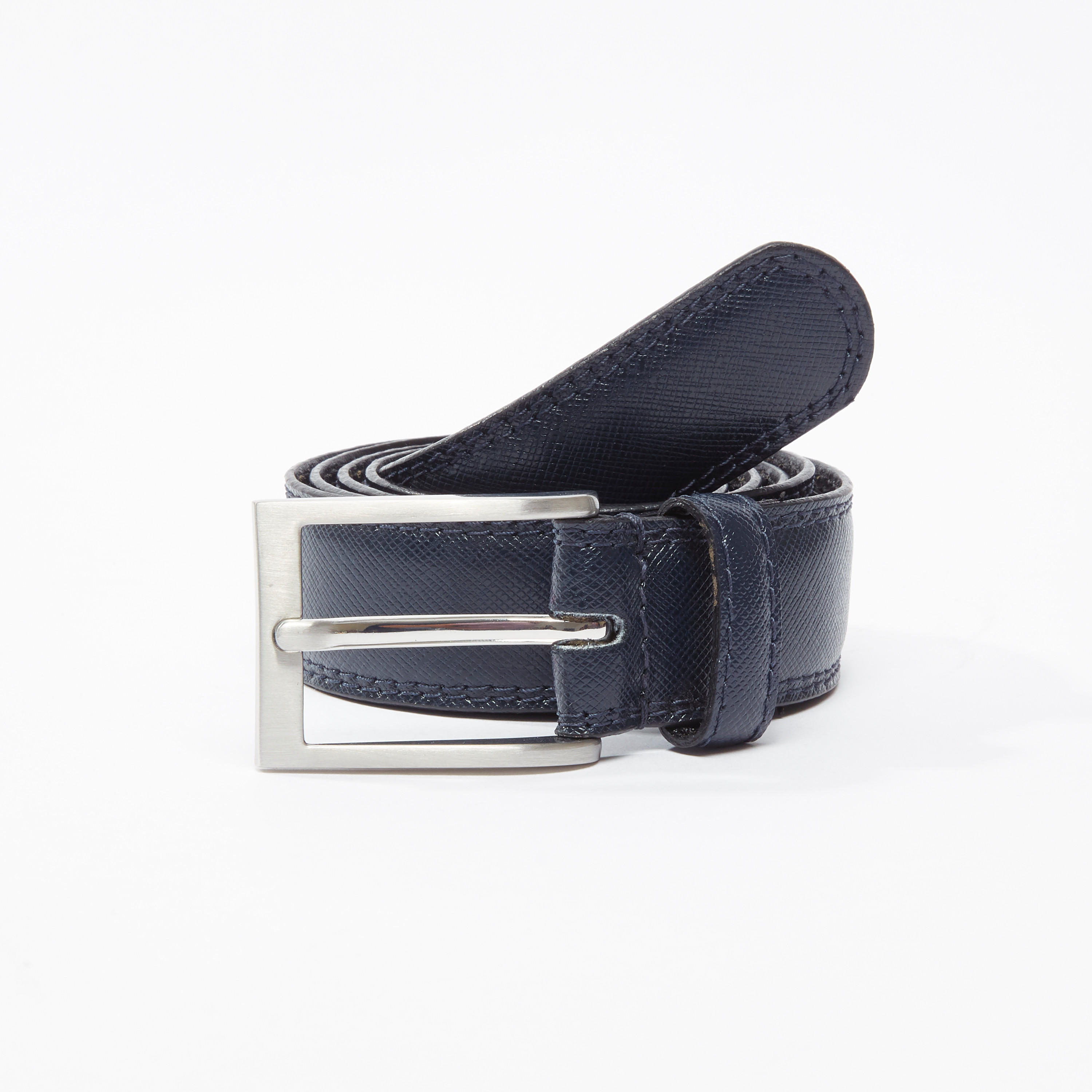 حزام بارز الملمس بإبزيم بدبوس-men-beltsandwallets-belts-image-3