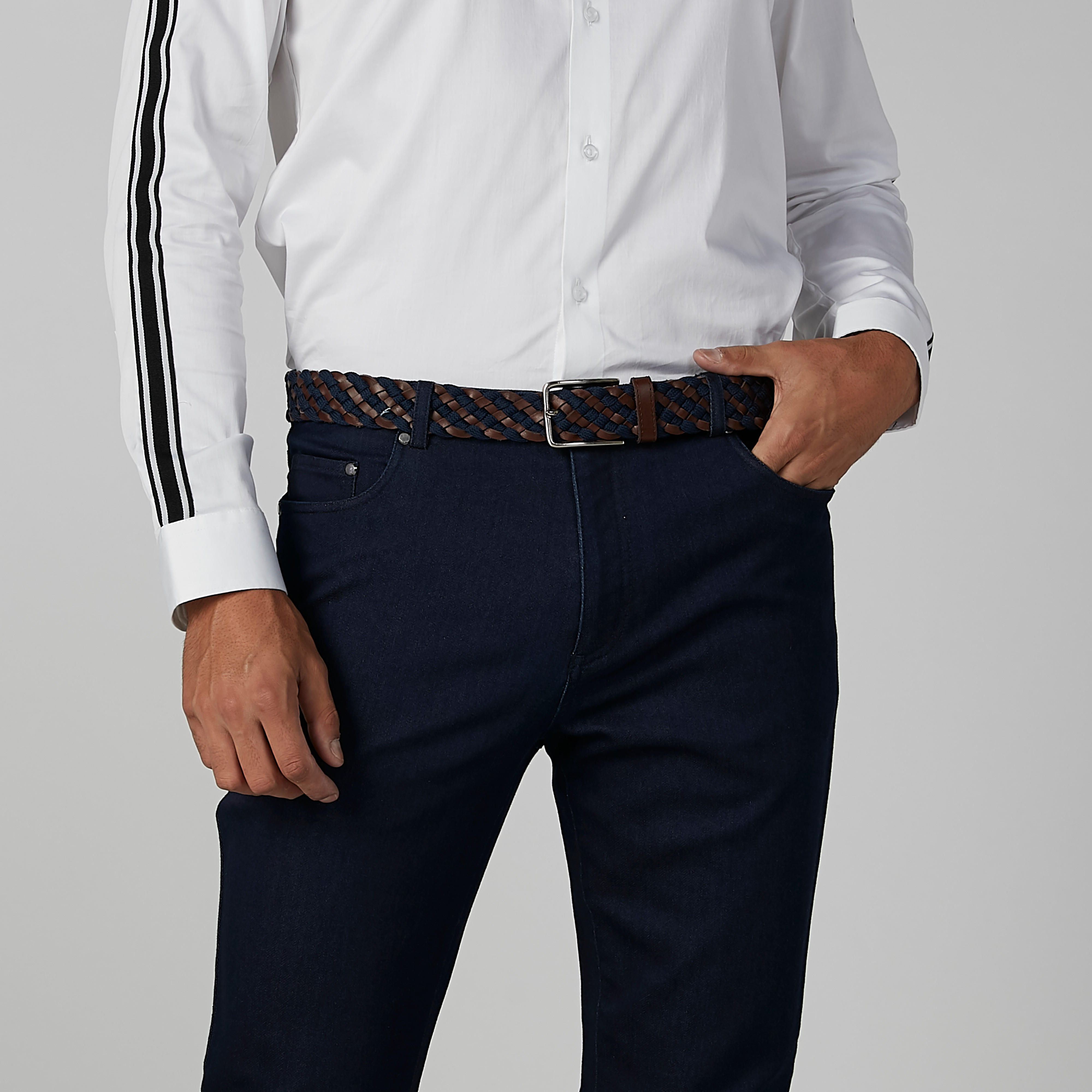Textured Belt with Pin Buckle-men-beltsandwallets-belts-image-2