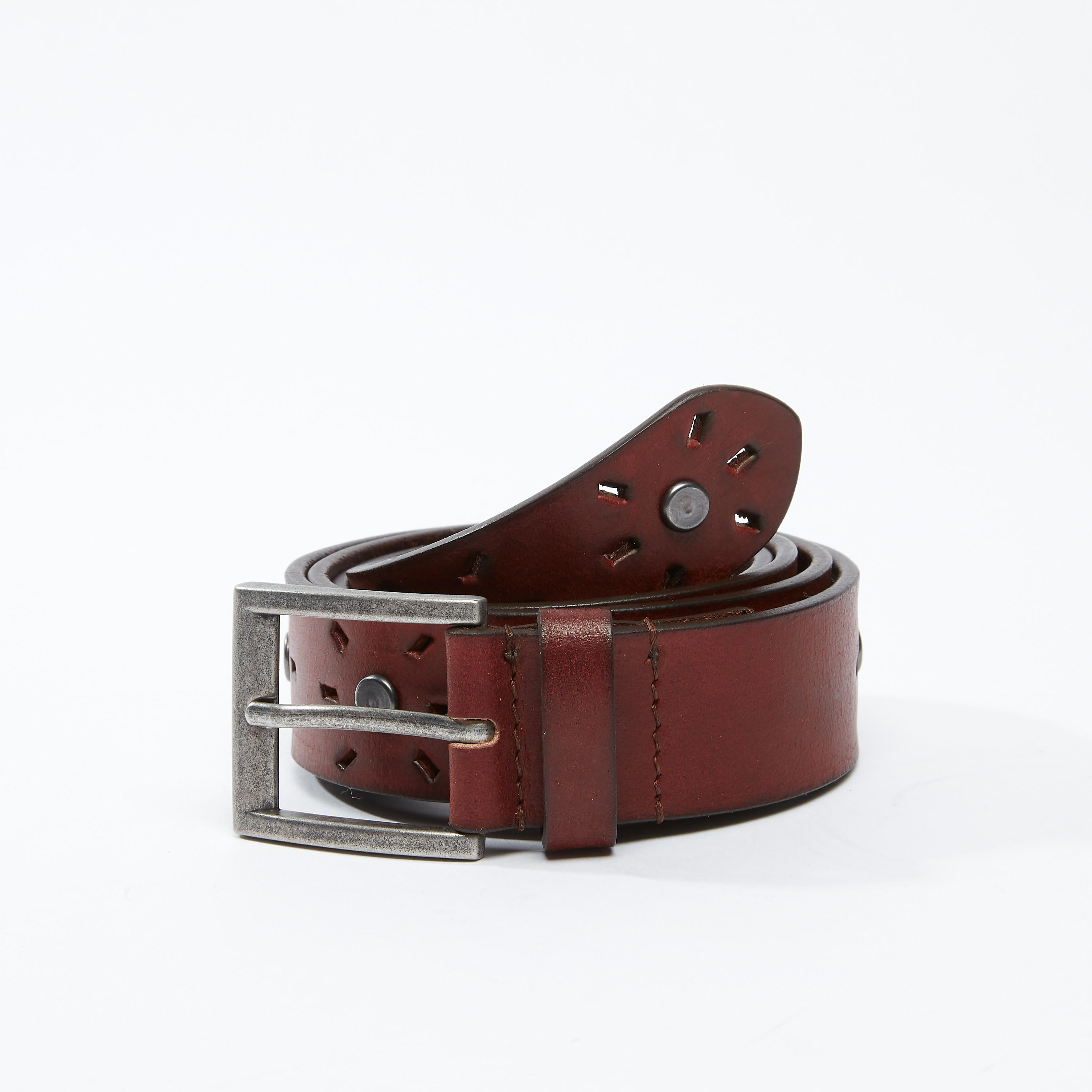 حزام  مزين بارز الملمس وأبزيم بدبوس-men-beltsandwallets-belts-image-2