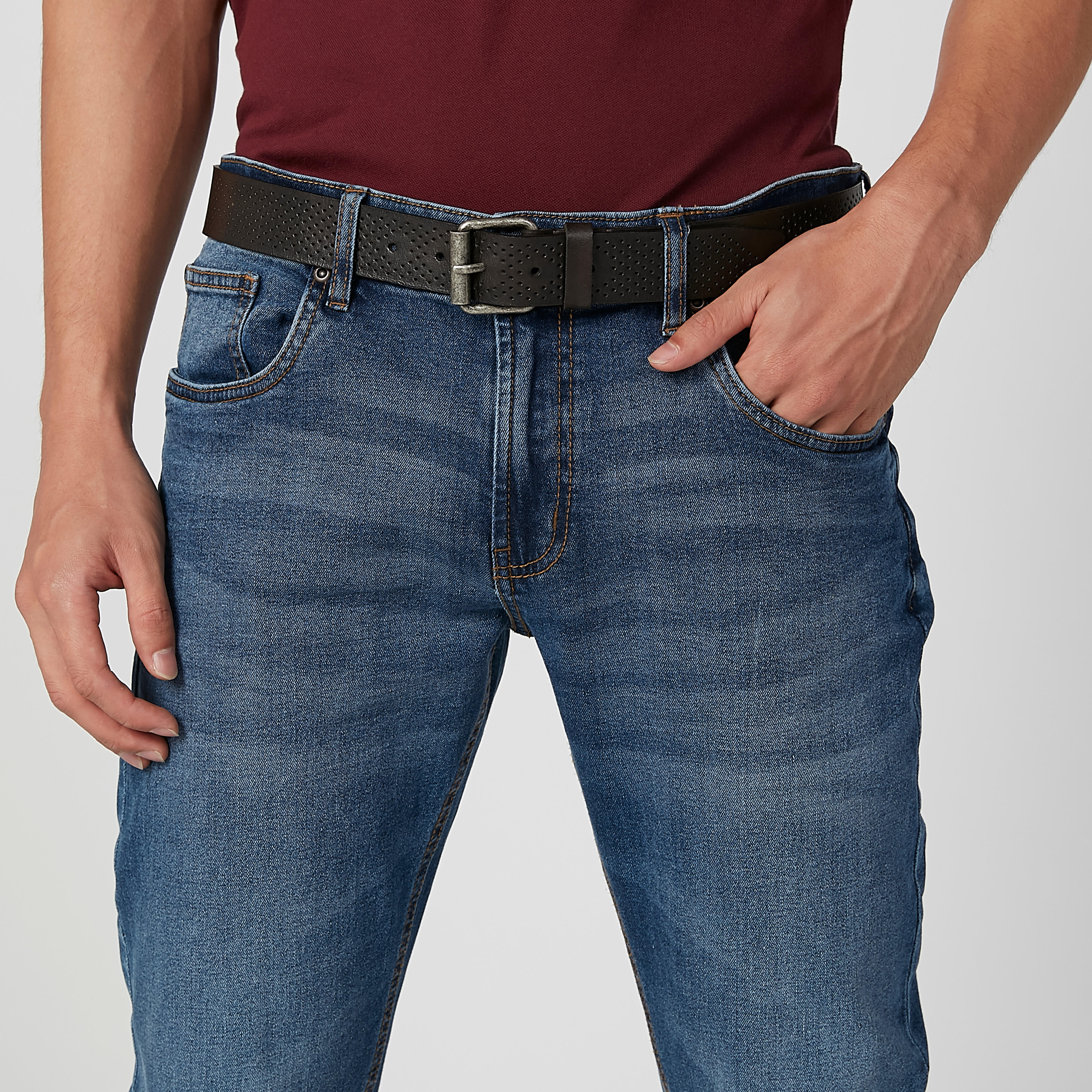 Texture Belt with Pin Buckle Closure-men-beltsandwallets-belts-image-2