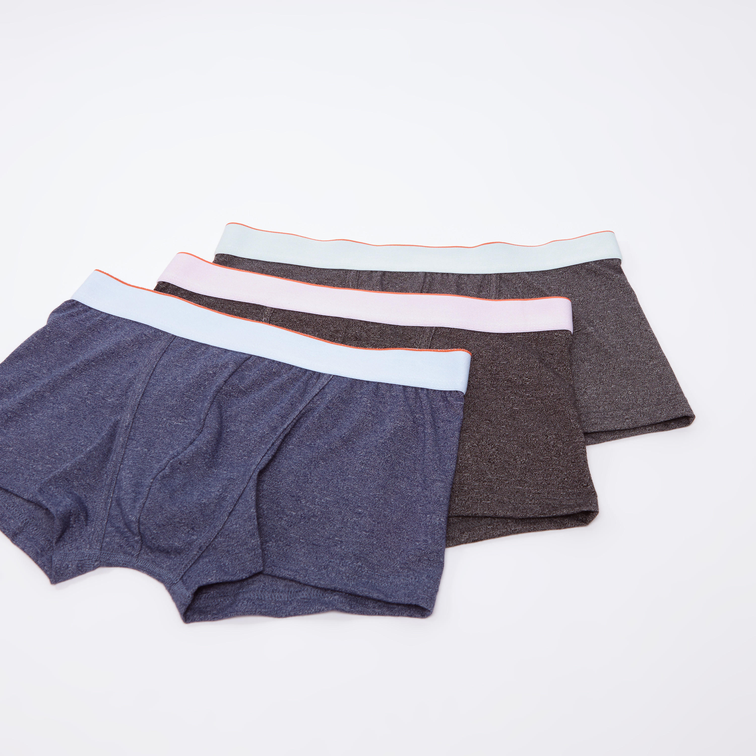 سراويل داخلية سادة بخصر مطّاطي عريض - طقم من 3 قطع-men-clothing-innerwear-underwear-image-1