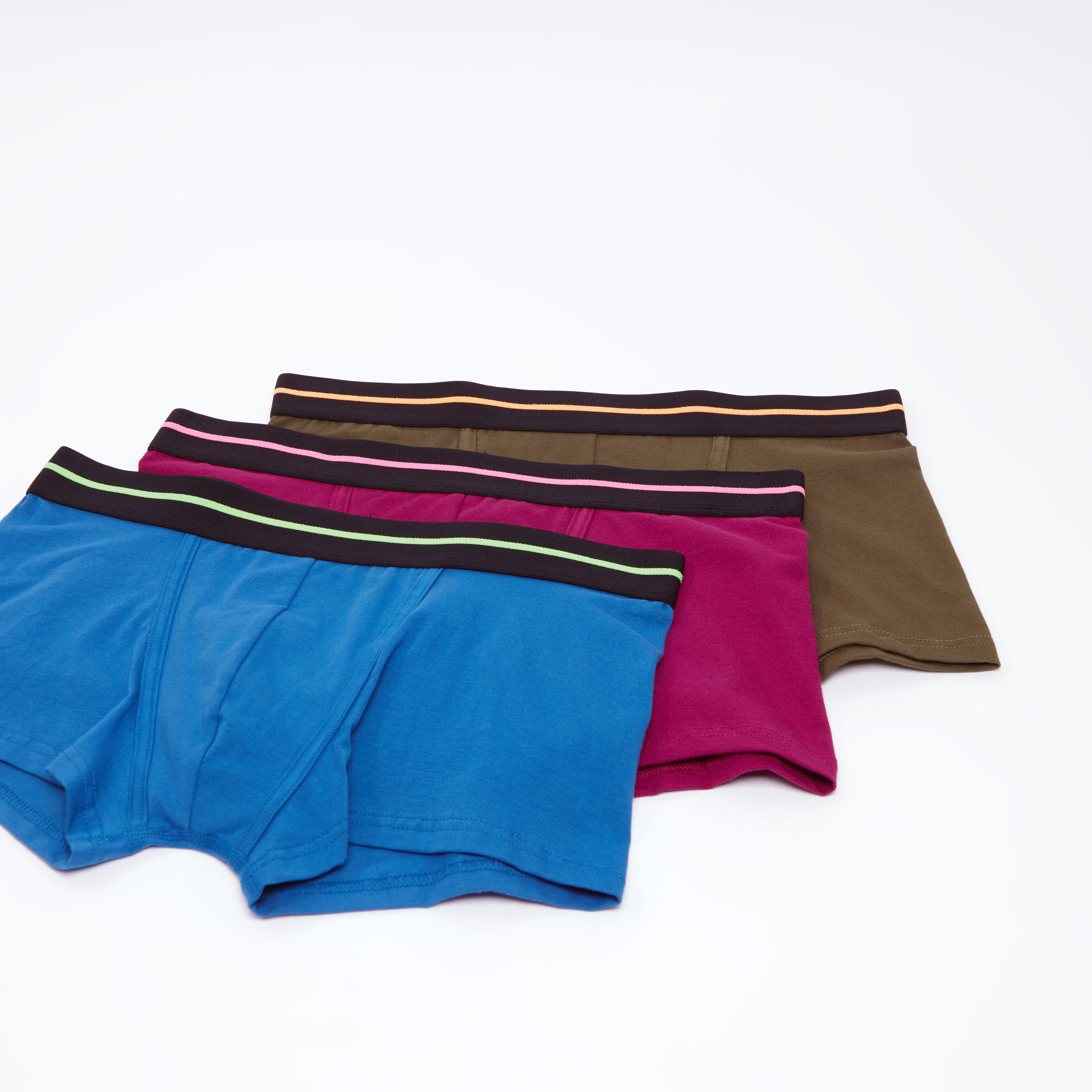 سراويل داخلية سادة بخصر مطّاطي عريض - طقم من 3 قطع-men-clothing-innerwear-underwear-image-1