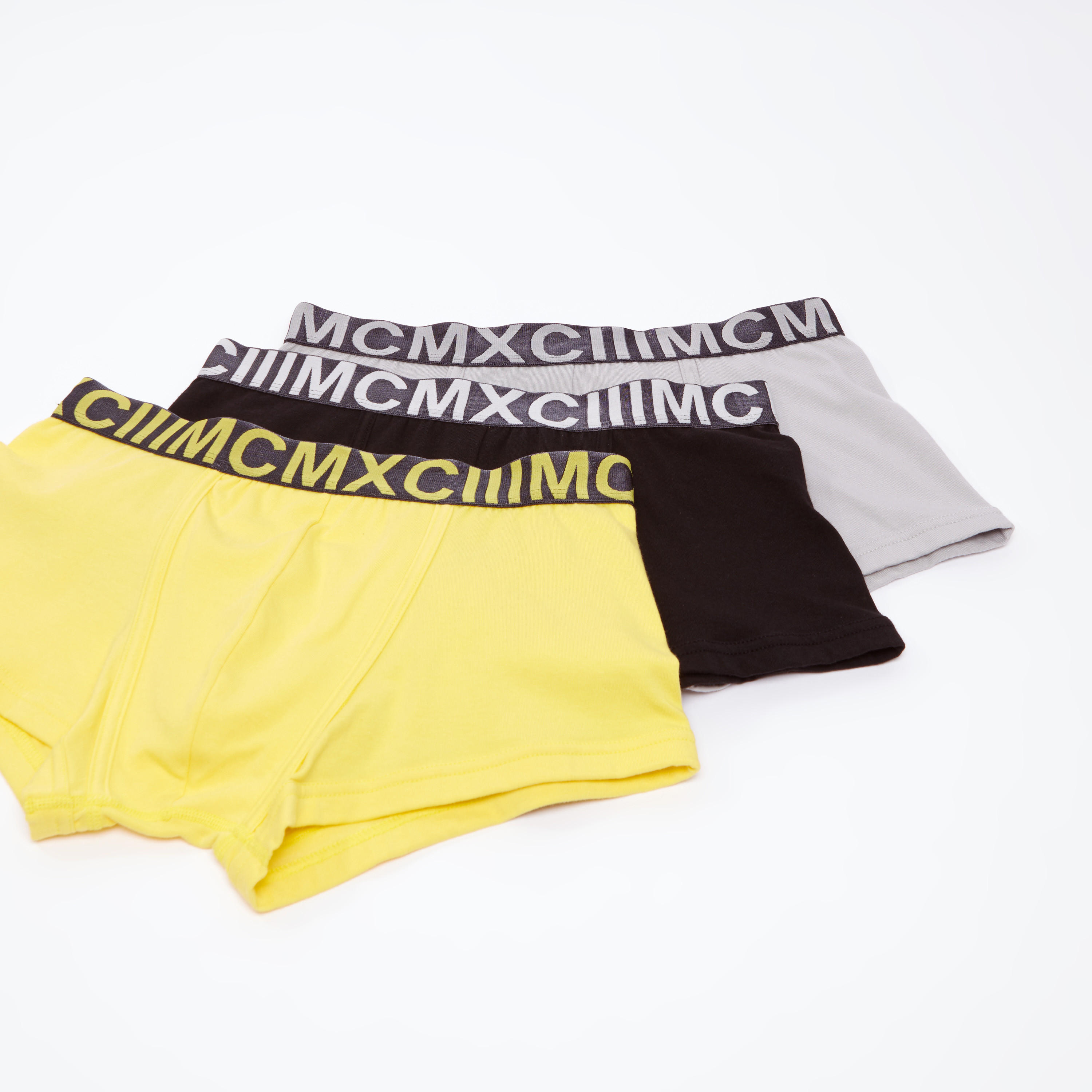 Set of 3 - Plain Trunks with Printed Wide Elasticised Waistband-men-clothing-innerwear-underwear-image-1