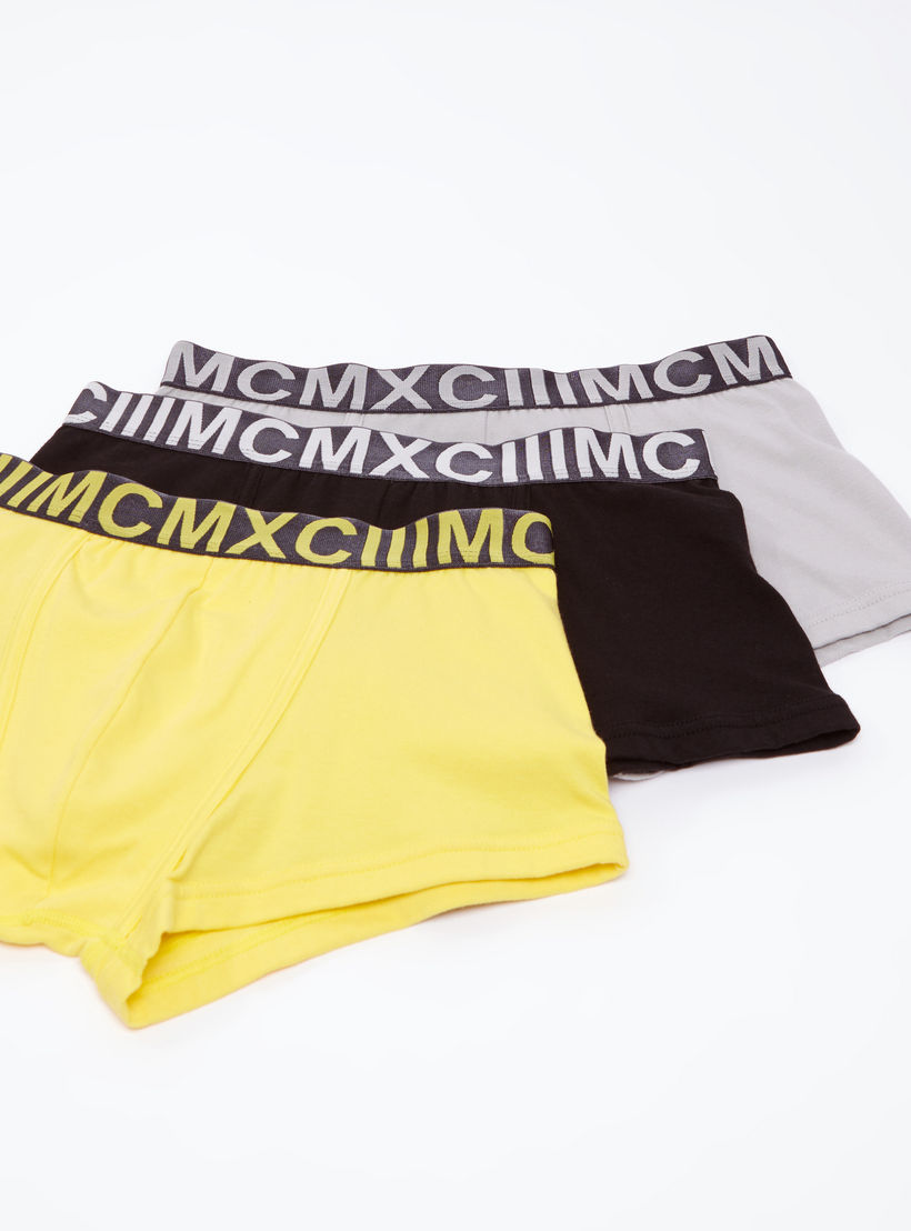 Set of 3 - Plain Trunks with Printed Wide Elasticised Waistband-men-clothing-innerwear-underwear-image-1