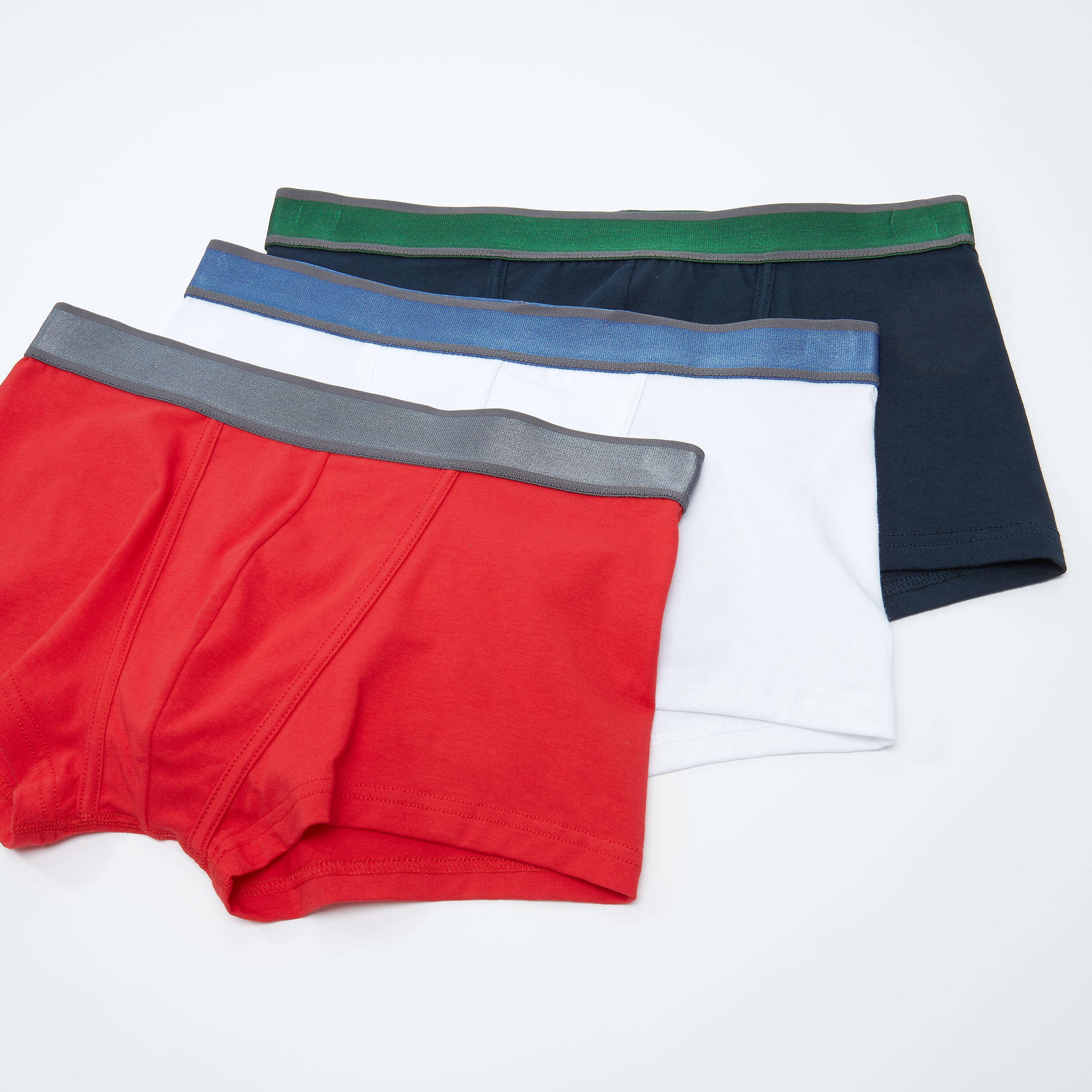 سراويل داخلية سادة بخصر مطّاطي عريض - طقم من 3 قطع-men-clothing-innerwear-underwear-image-1