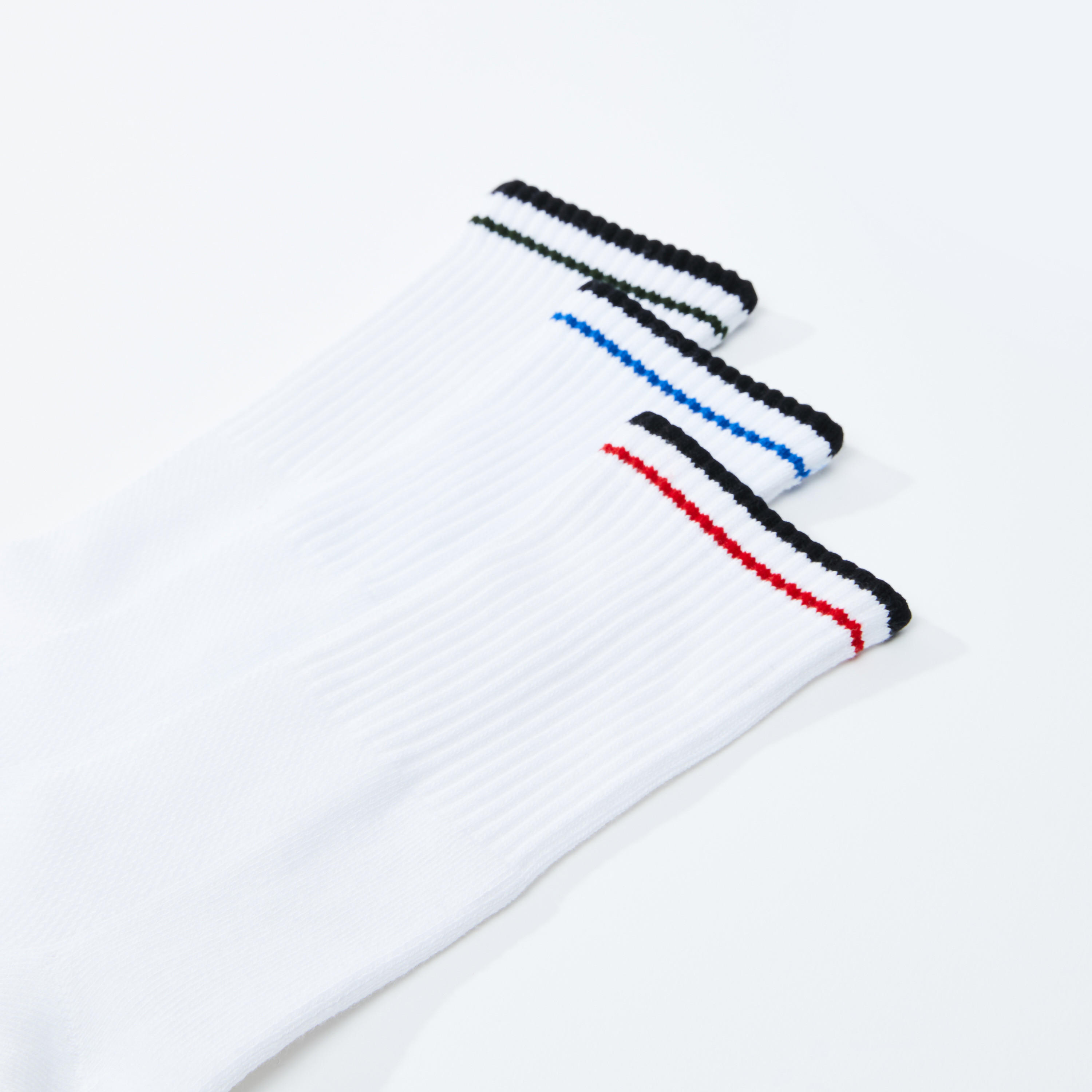 جوارب بطول ربلة الساق بحوّاف مضلّعة - طقم من 3 أزواج-men-socks-image-2