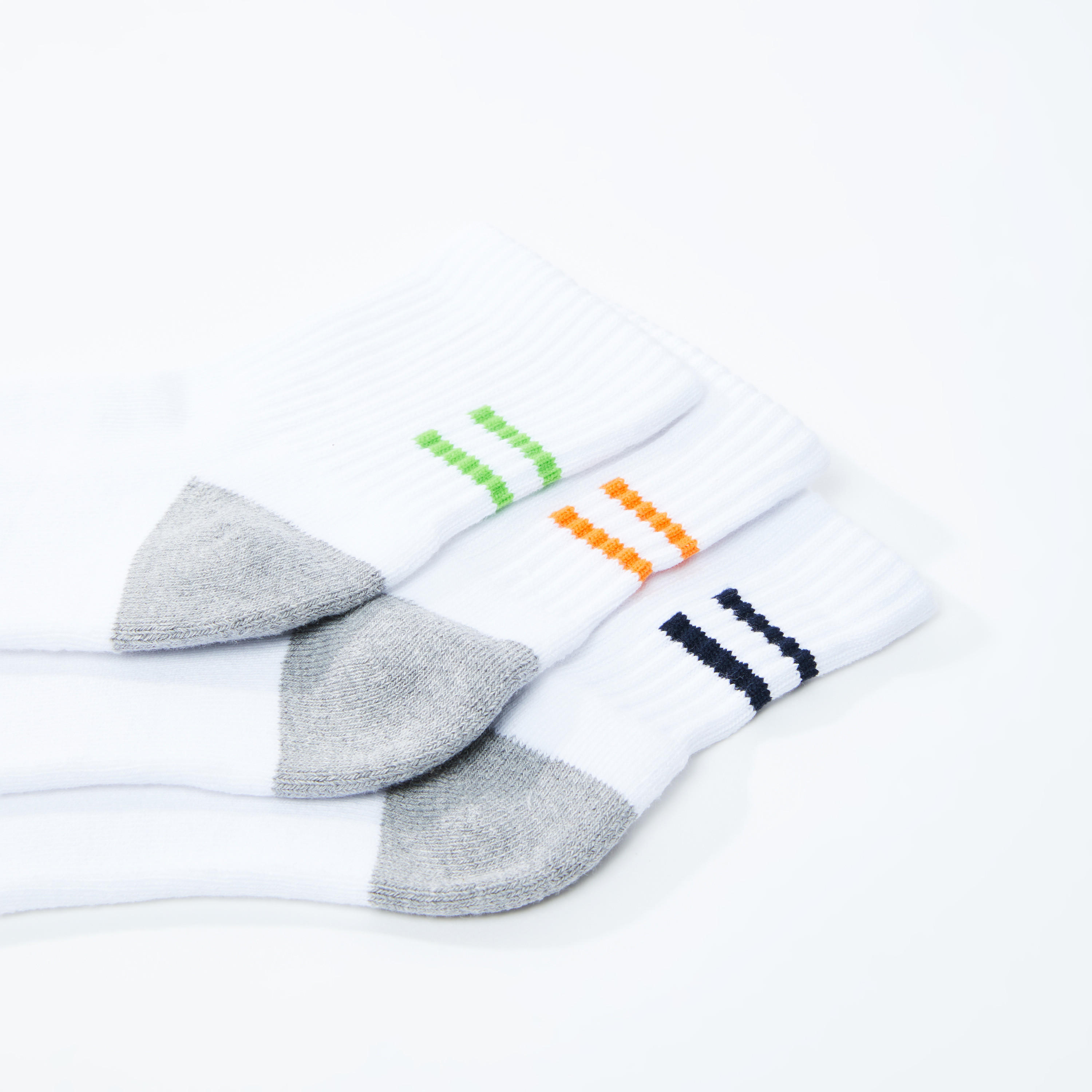 جوارب مقلّمة بطول الكاحل بحوّاف مضلّعة - طقم من 3 أزواج-men-socks-image-3