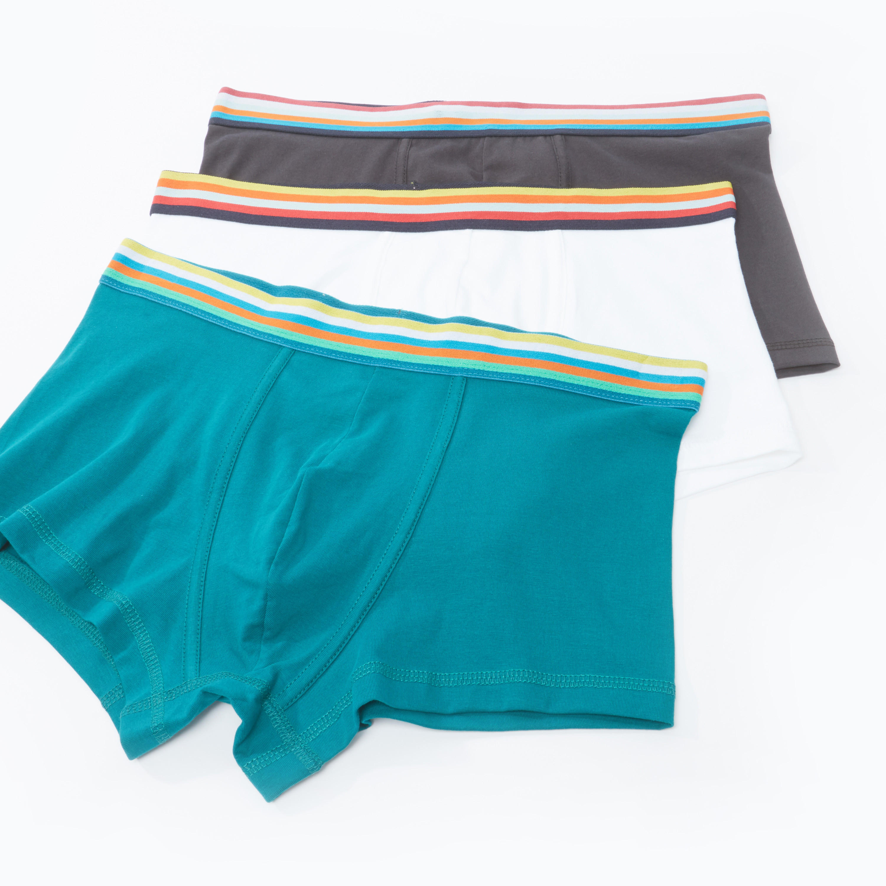 سراويل داخلية سادة بخصر مطّاطي مقلّم - طقم من 3 قطع-men-clothing-innerwear-underwear-image-1