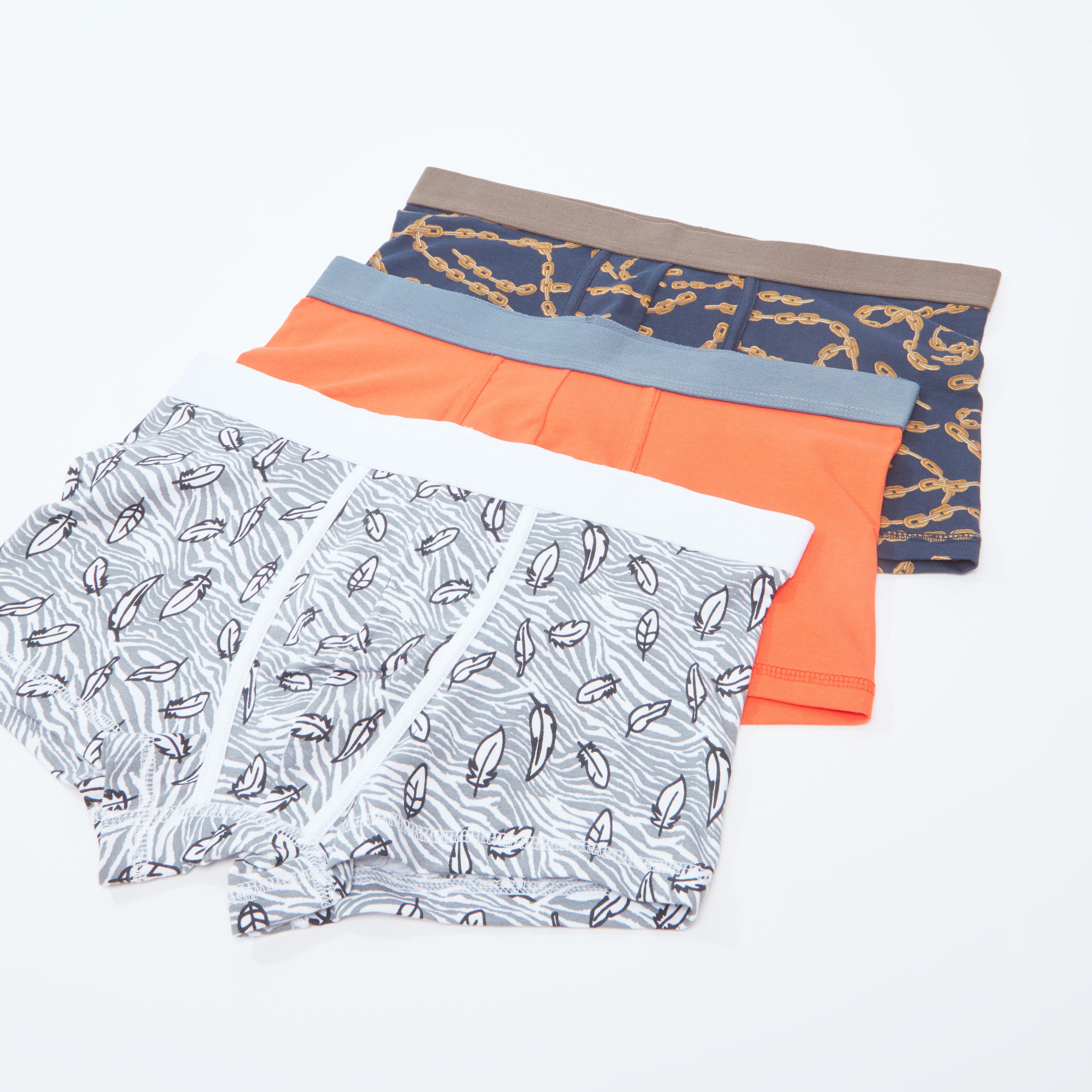 شورتات ترانك متنوعة بخصر مطّاطي عريض - طقم من 3 قطع-men-clothing-innerwear-underwear-image-3