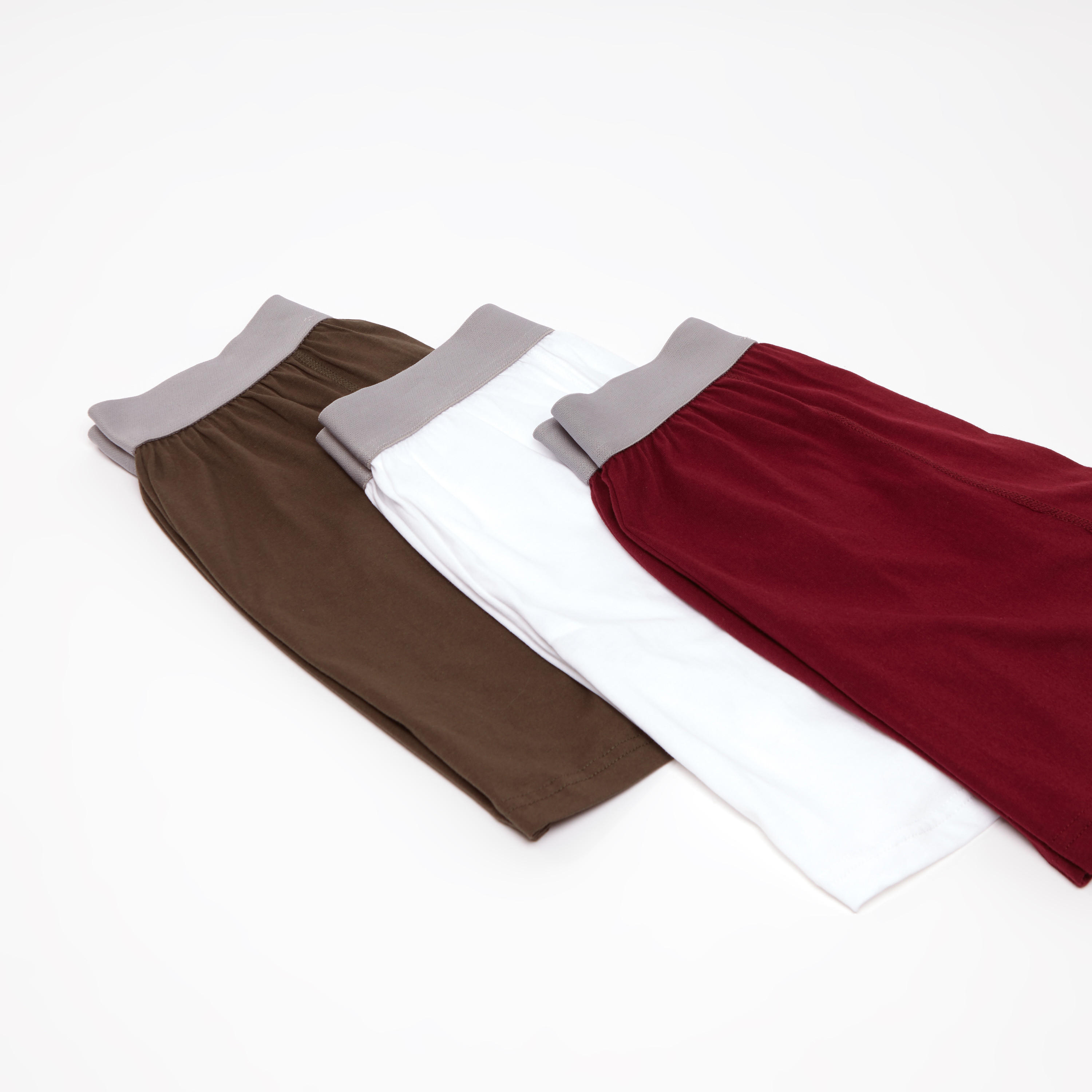 سراويل بوكسر سادة بخصر مطّاطي عريض - طقم من 3 قطع-men-clothing-innerwear-underwear-image-3