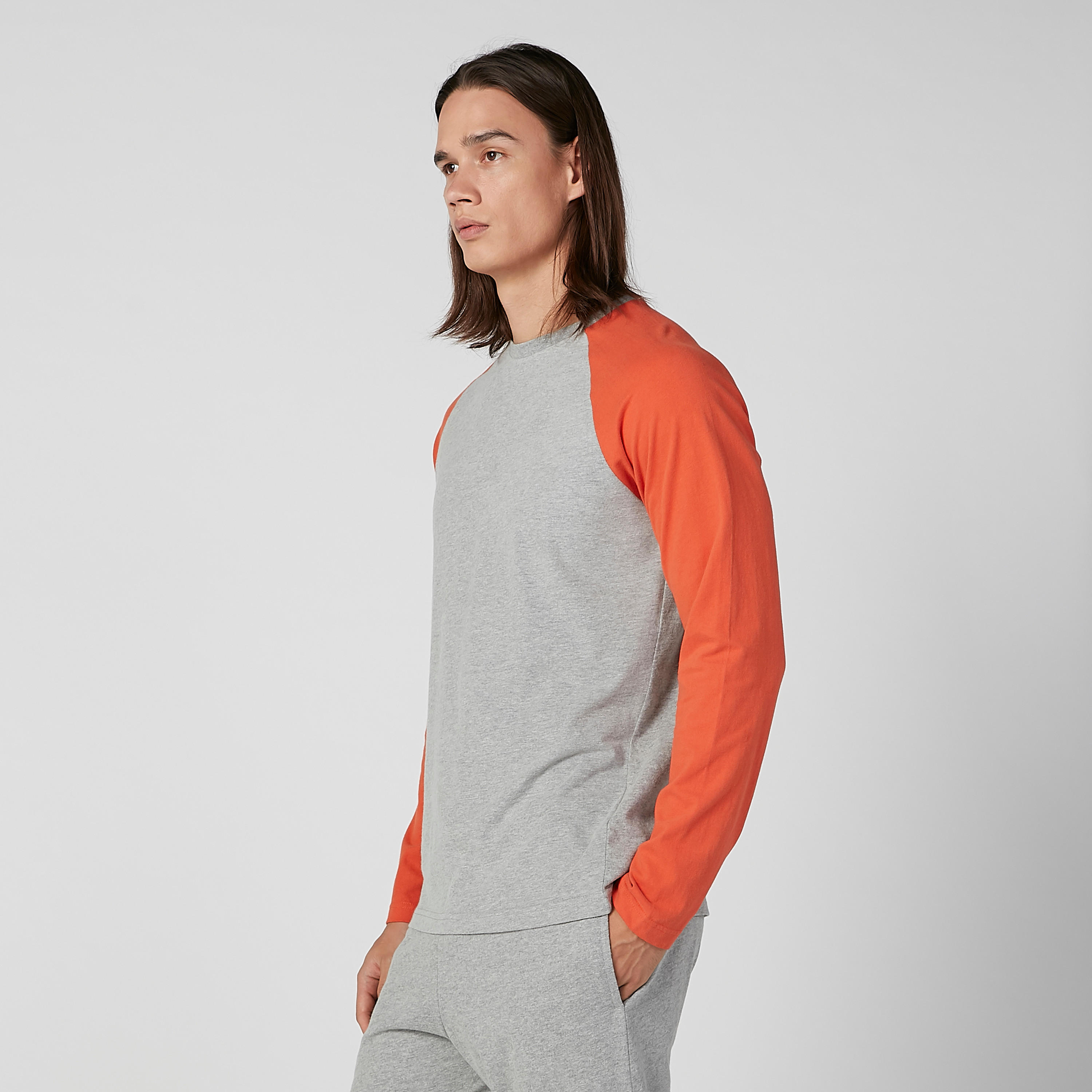 Plain Raglan Sleeves T-shirt and Full Length Pyjama Set-men-clothing-nightwear-sets-image-3