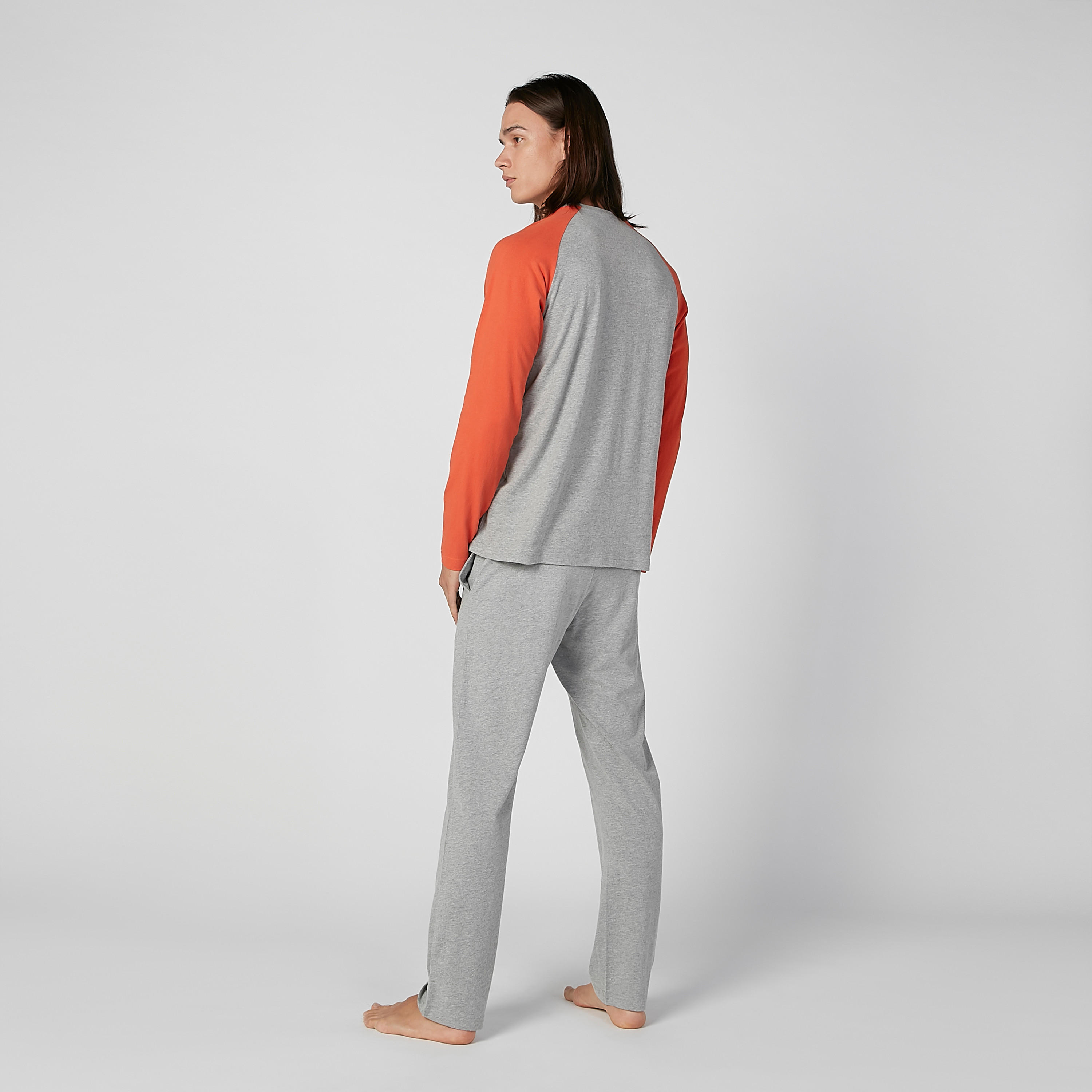 Plain Raglan Sleeves T-shirt and Full Length Pyjama Set-men-clothing-nightwear-sets-image-4