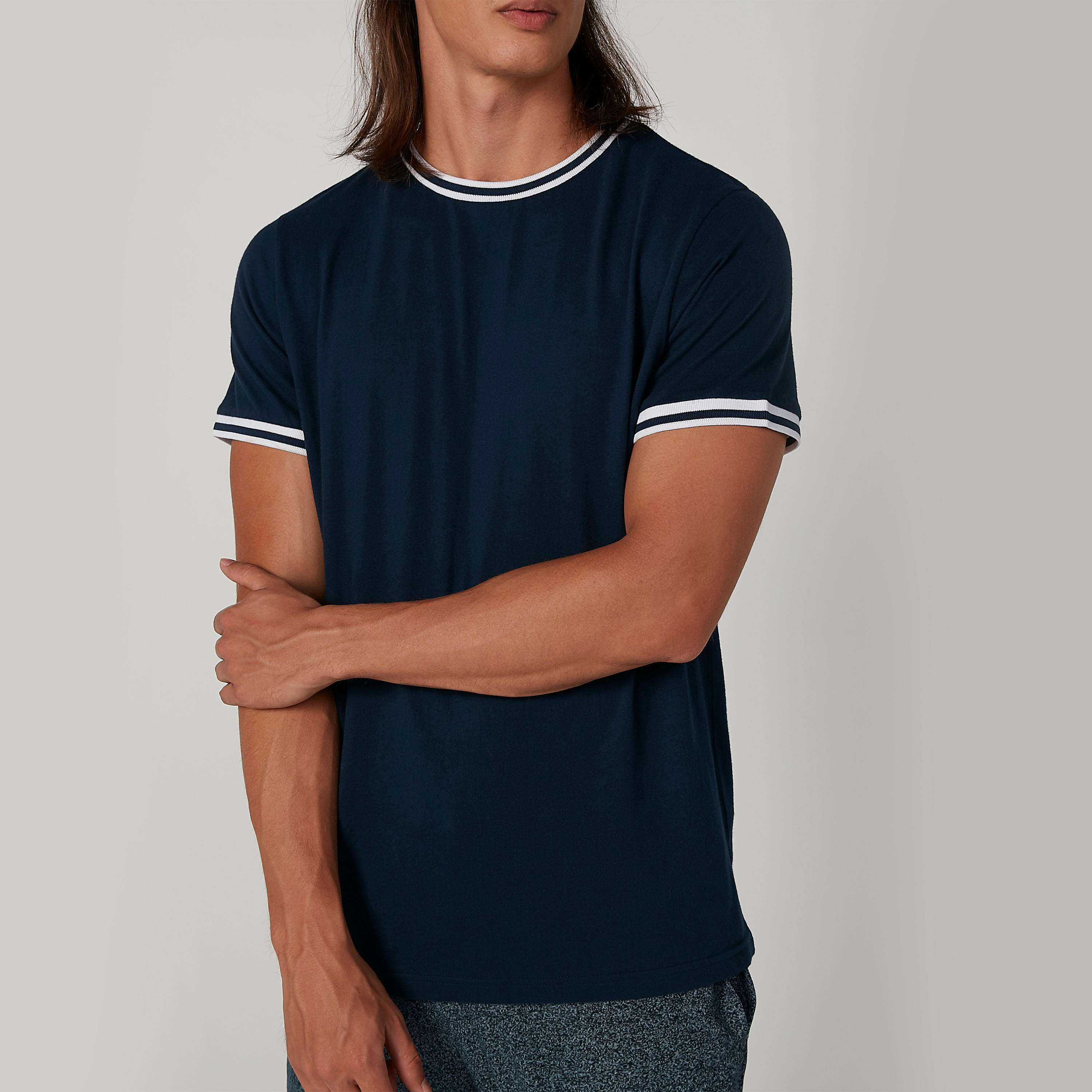 Plain Round Neck T-shirt and Full Length Pyjama Set-men-clothing-nightwear-sets-image-4