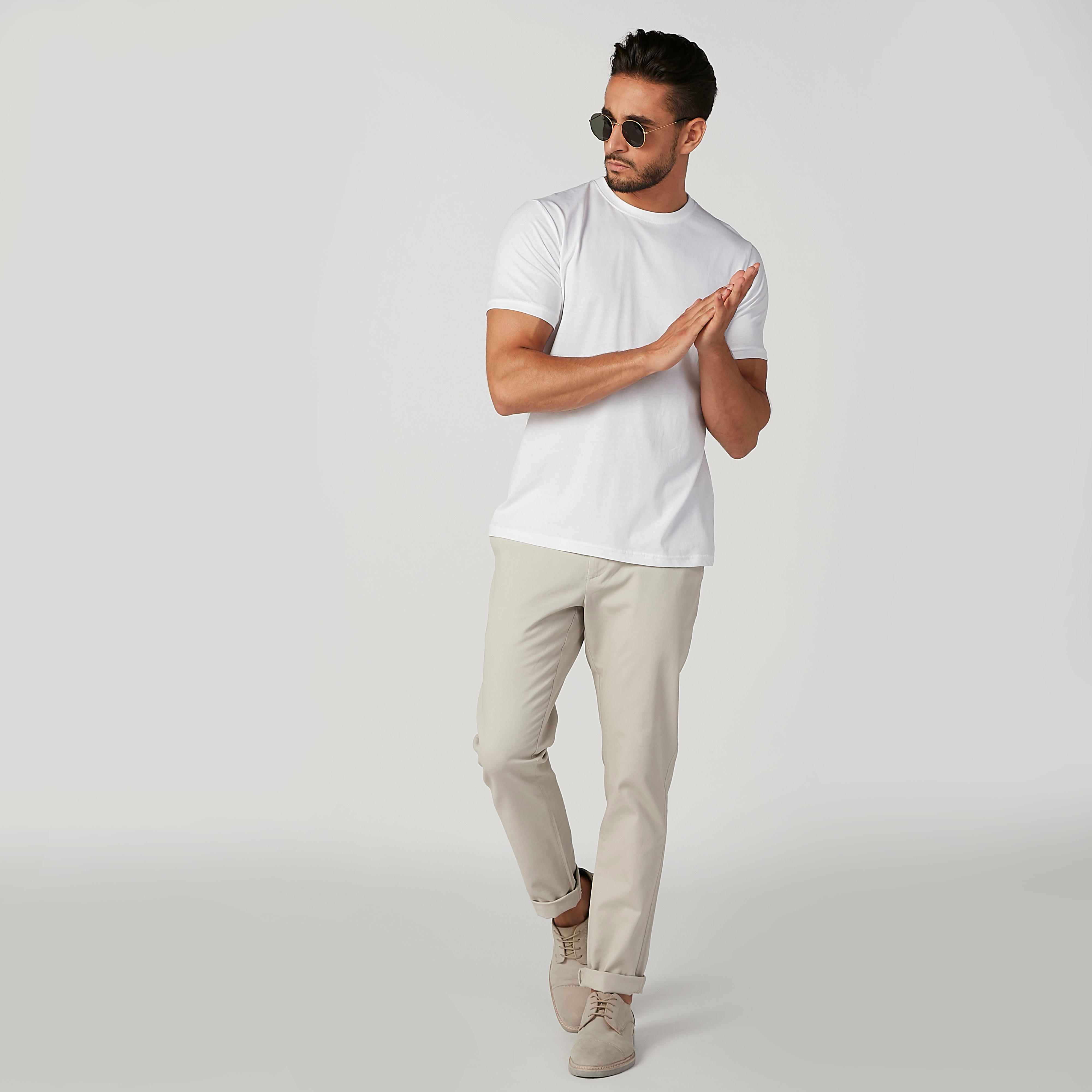 فيست سادة بياقة مستديرة وأكمام قصيرة - طقم من قطعتين-men-clothing-tshirtsandpolos-vests-image-6
