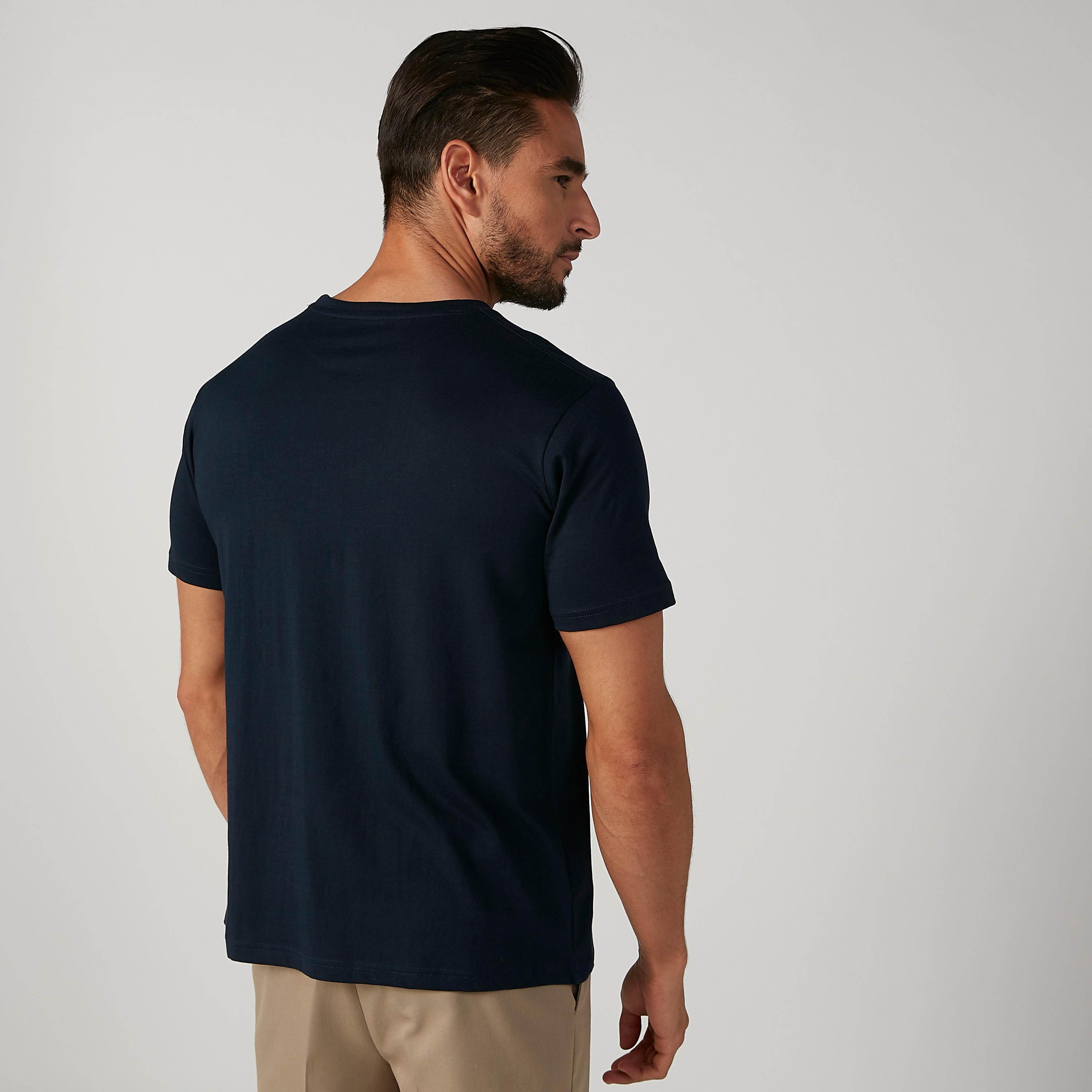 فيست سادة بياقة مستديرة وأكمام قصيرة - طقم من قطعتين-men-clothing-tshirtsandpolos-vests-image-5