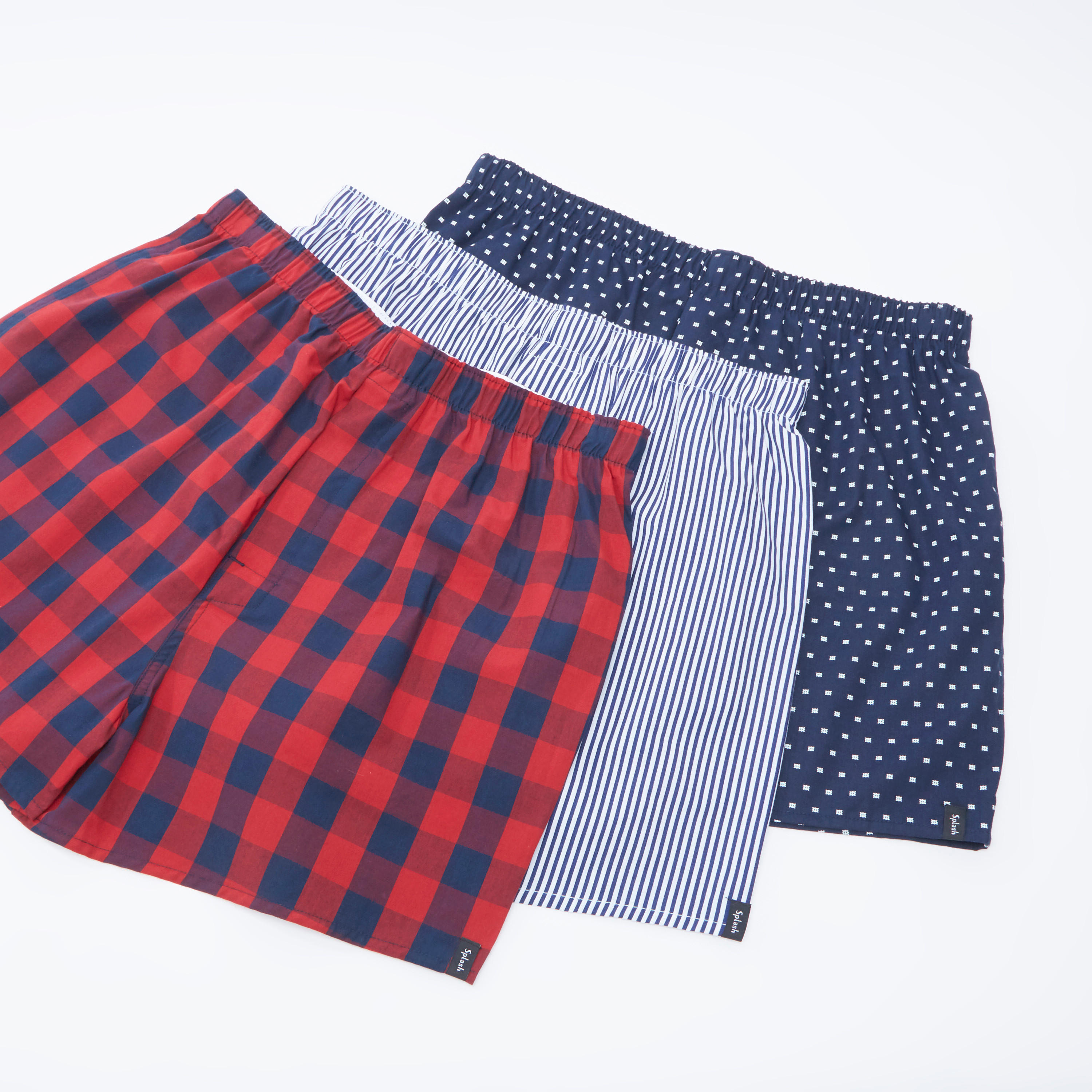 سراويل بوكسر متنوعة بخصر مطّاطي - طقم من 3 قطع-men-clothing-innerwear-underwear-image-1