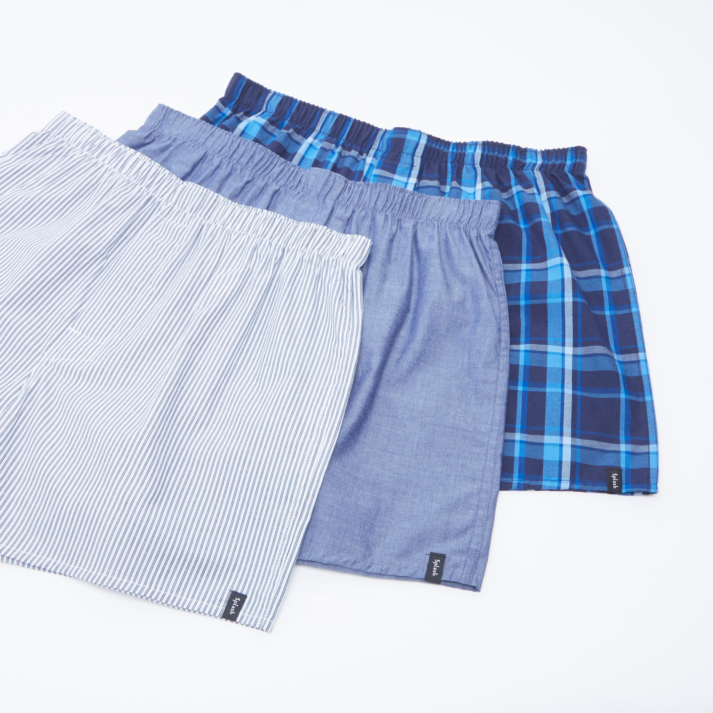 سراويل بوكسر متنوعة بخصر مطّاطي - طقم من 3 قطع-men-clothing-innerwear-underwear-image-1