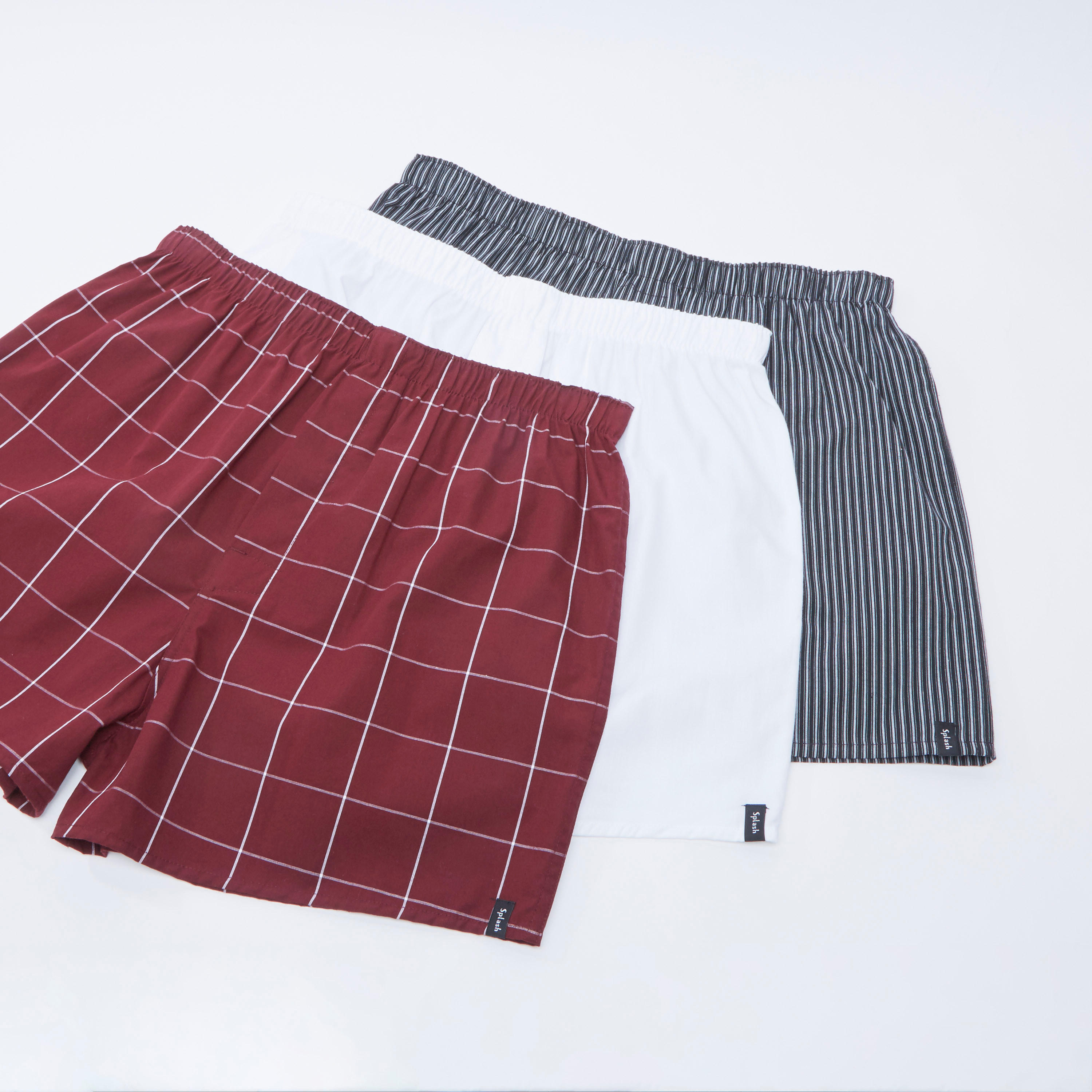 سراويل بوكسر متنوعة بخصر مطّاطي - طقم من 3 قطع-men-clothing-innerwear-underwear-image-1
