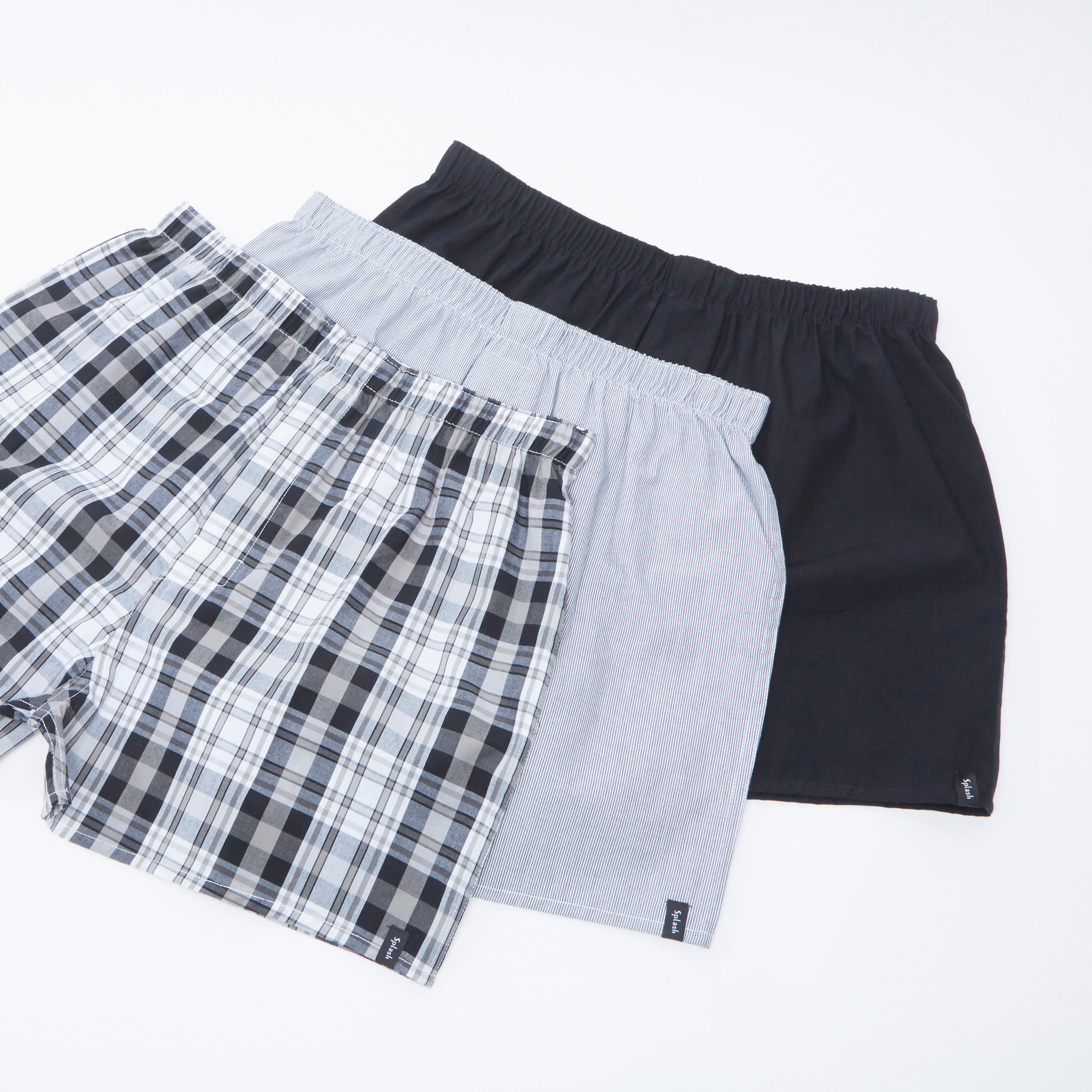 سراويل بوكسر متنوعة بخصر مطّاطي - طقم من 3 قطع-men-clothing-innerwear-underwear-image-1