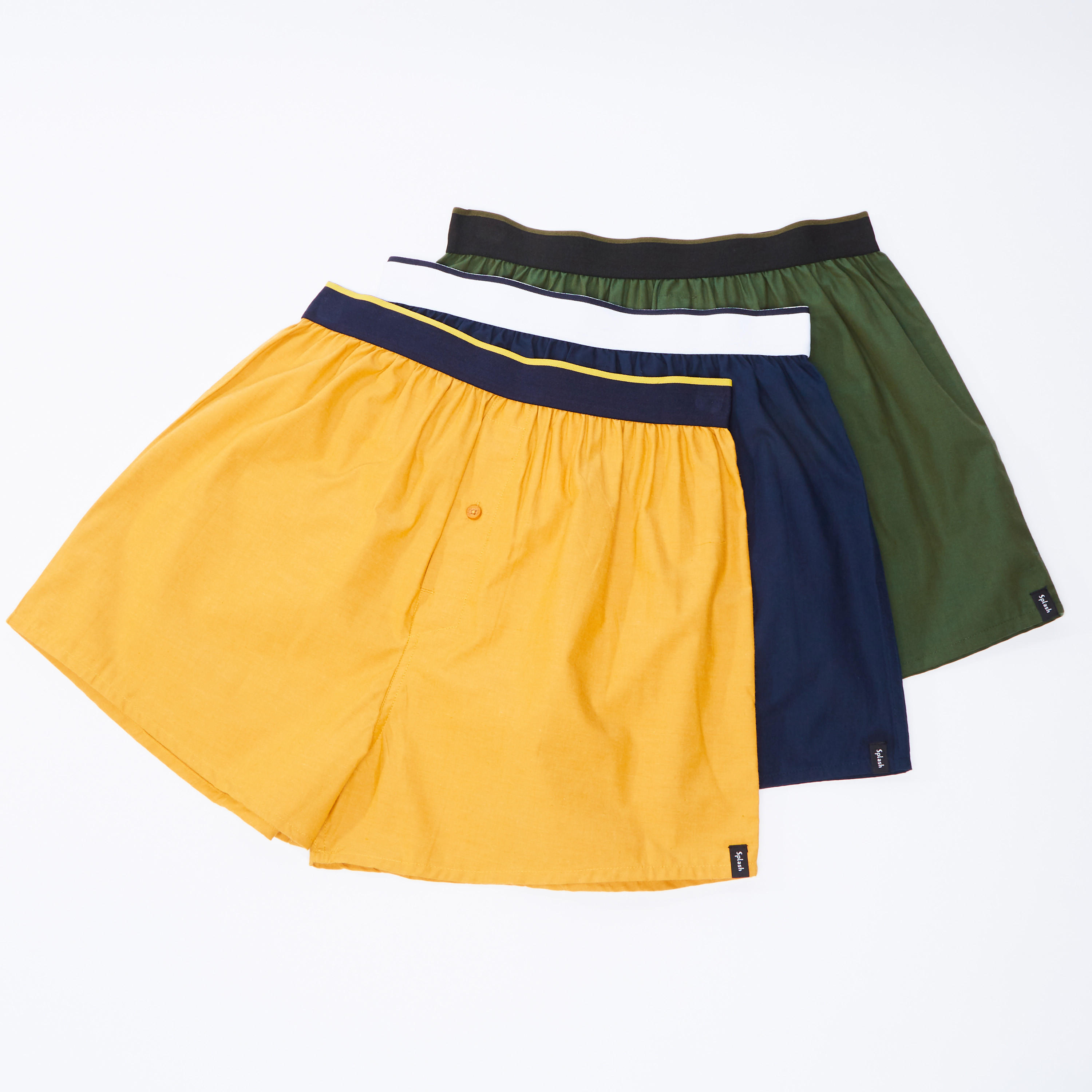 سراويل بوكسر متنوعة بخصر مطّاطي - طقم من 3 قطع-men-clothing-innerwear-underwear-image-1